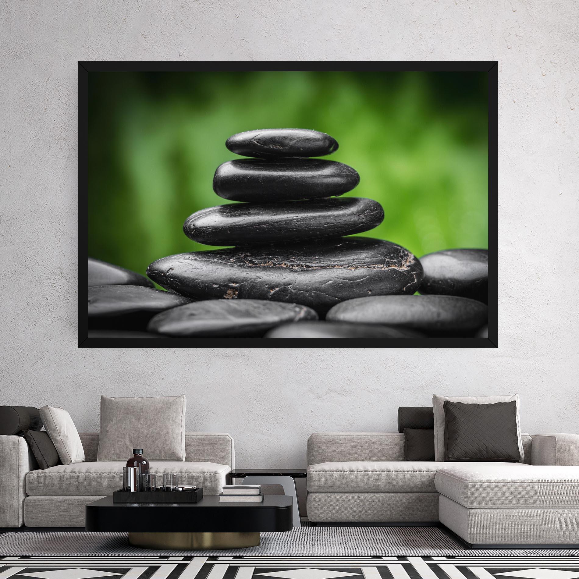 Tablou Canvas Black Stone Meditation mockup 2