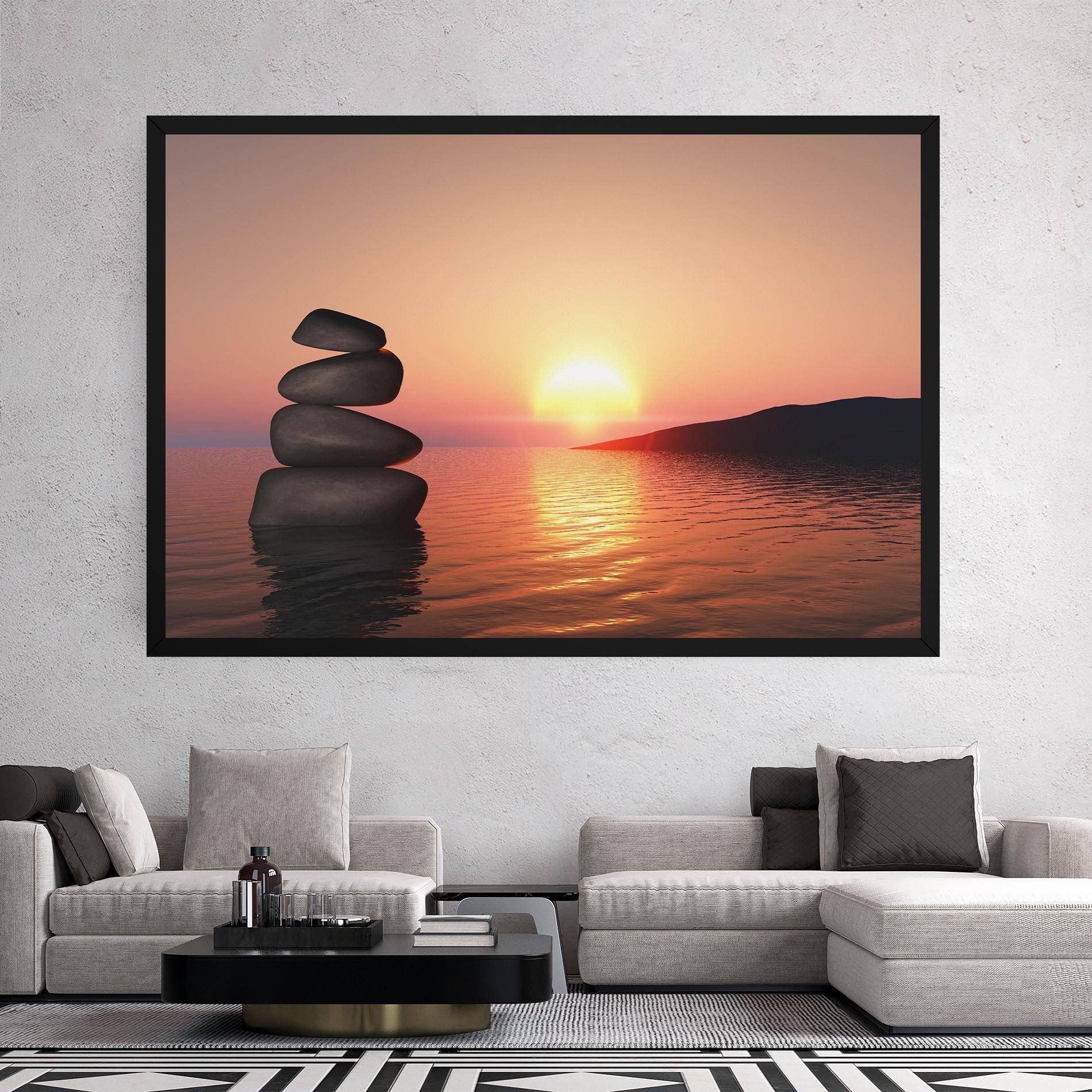 Tablou Canvas Peace And Sunset mockup 2