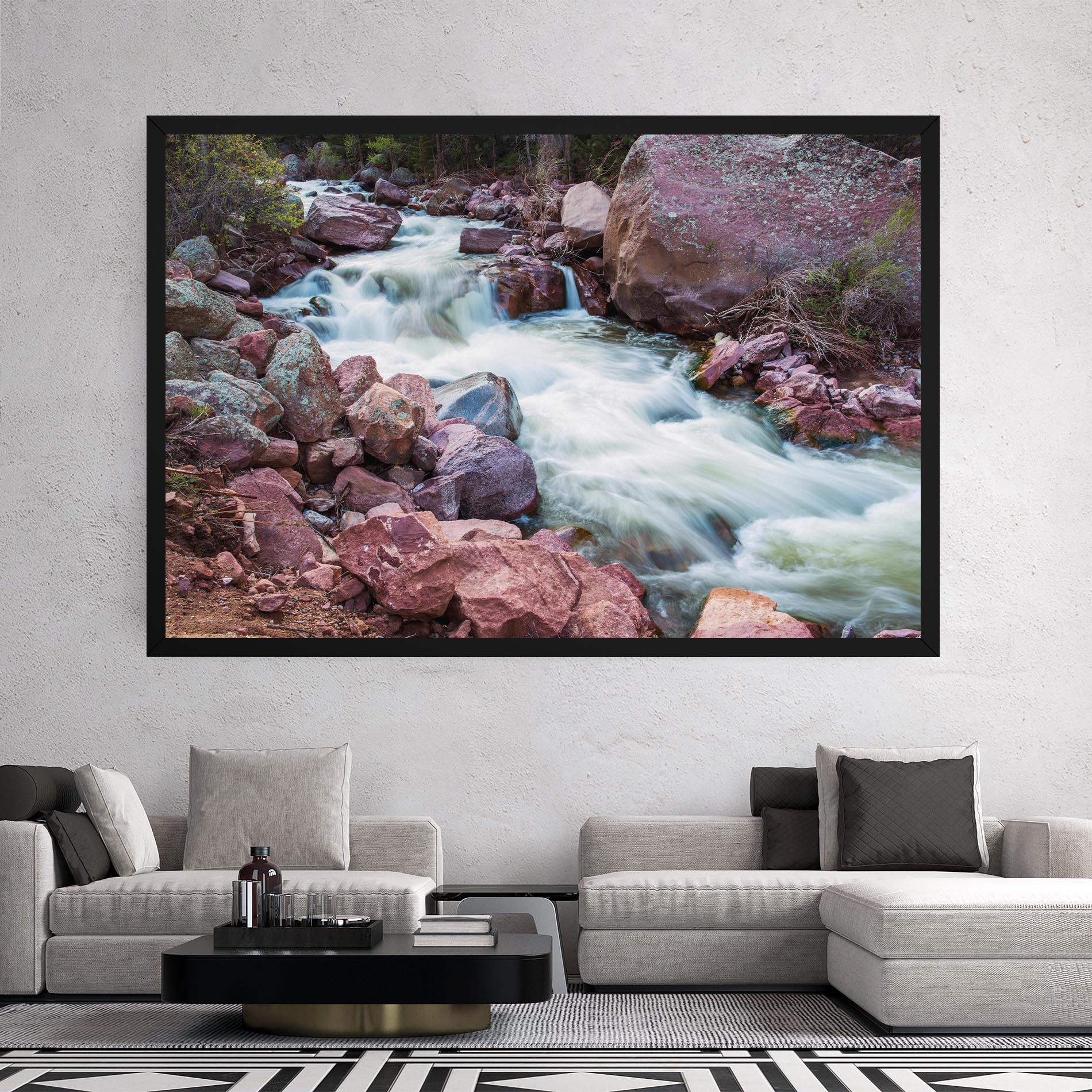 Tablou Canvas Spring Water Rocks mockup 2