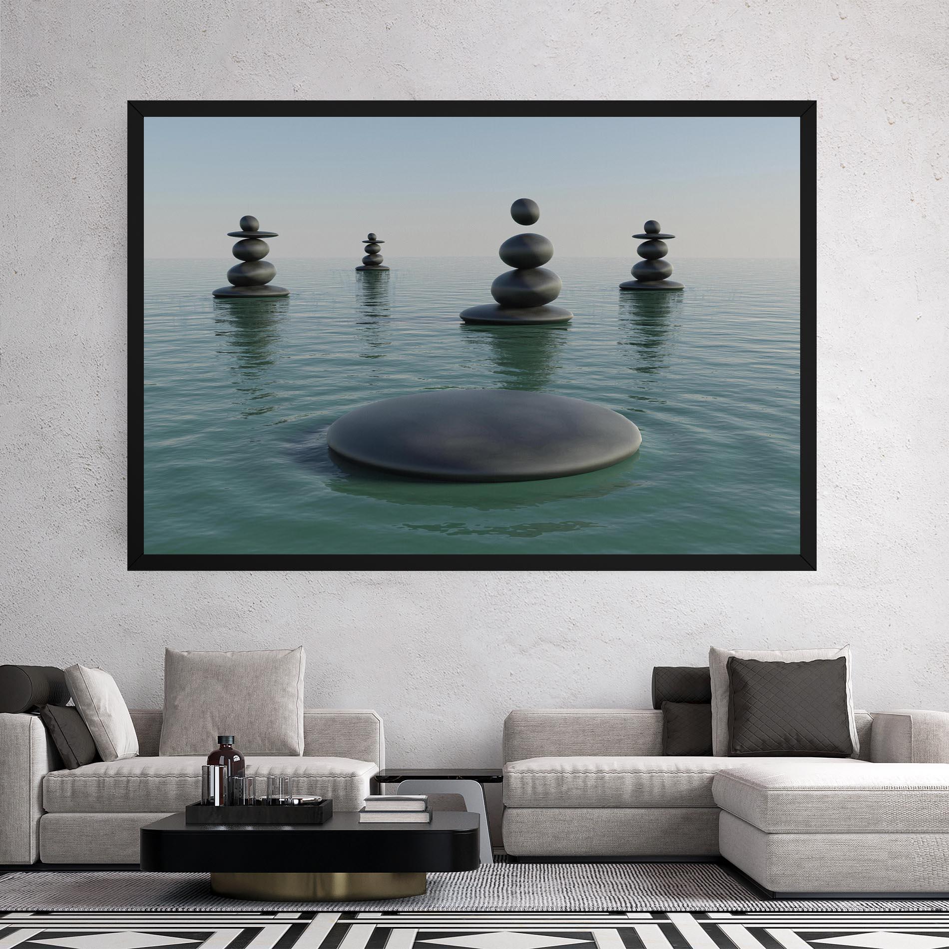 Tablou Canvas Zen Rock Pool mockup 2