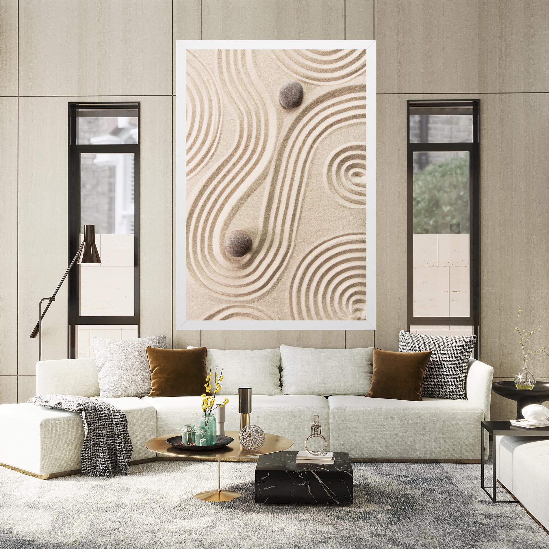 Tablou Canvas Cream Zen Stones mockup 2