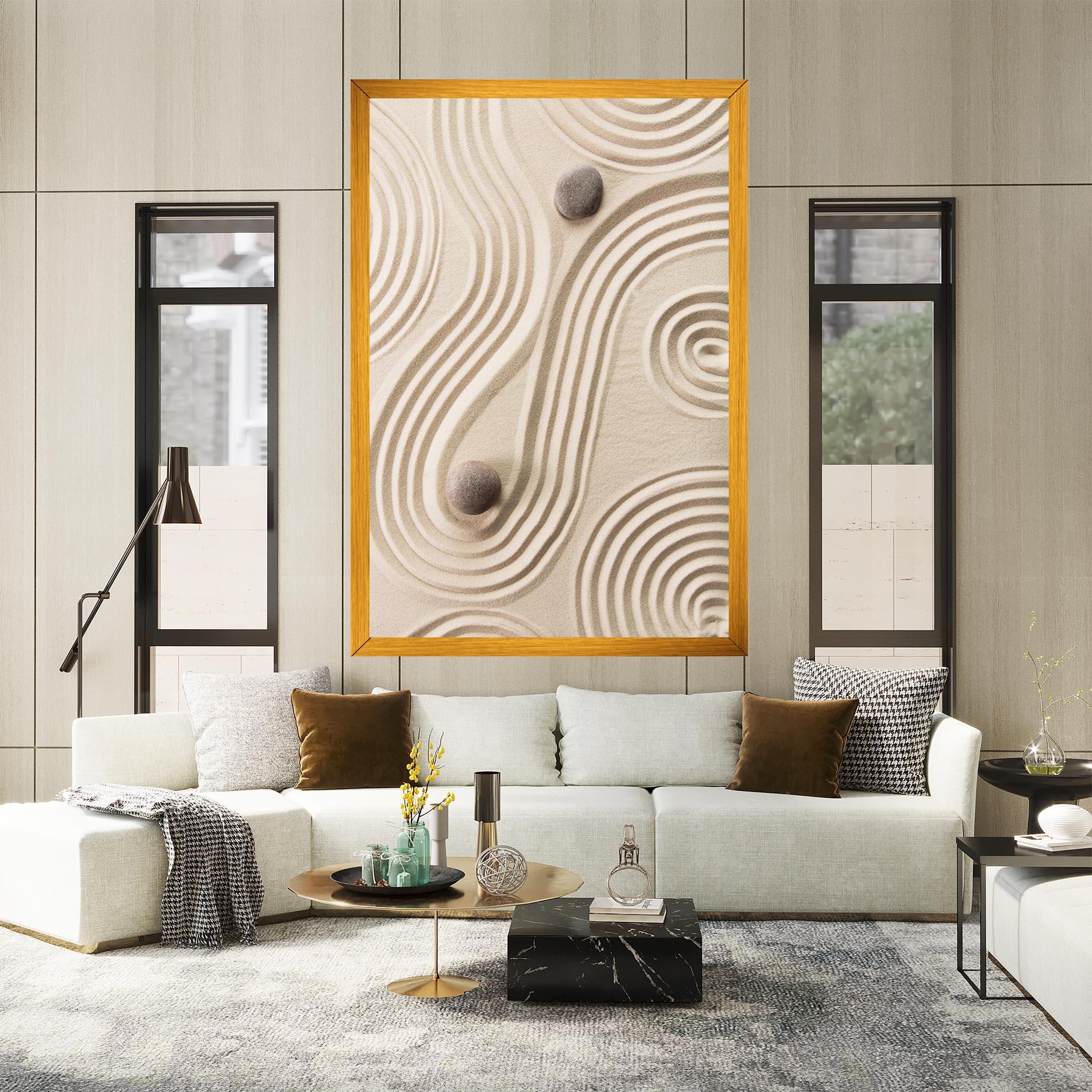 Tablou Canvas Cream Zen Stones mockup 2