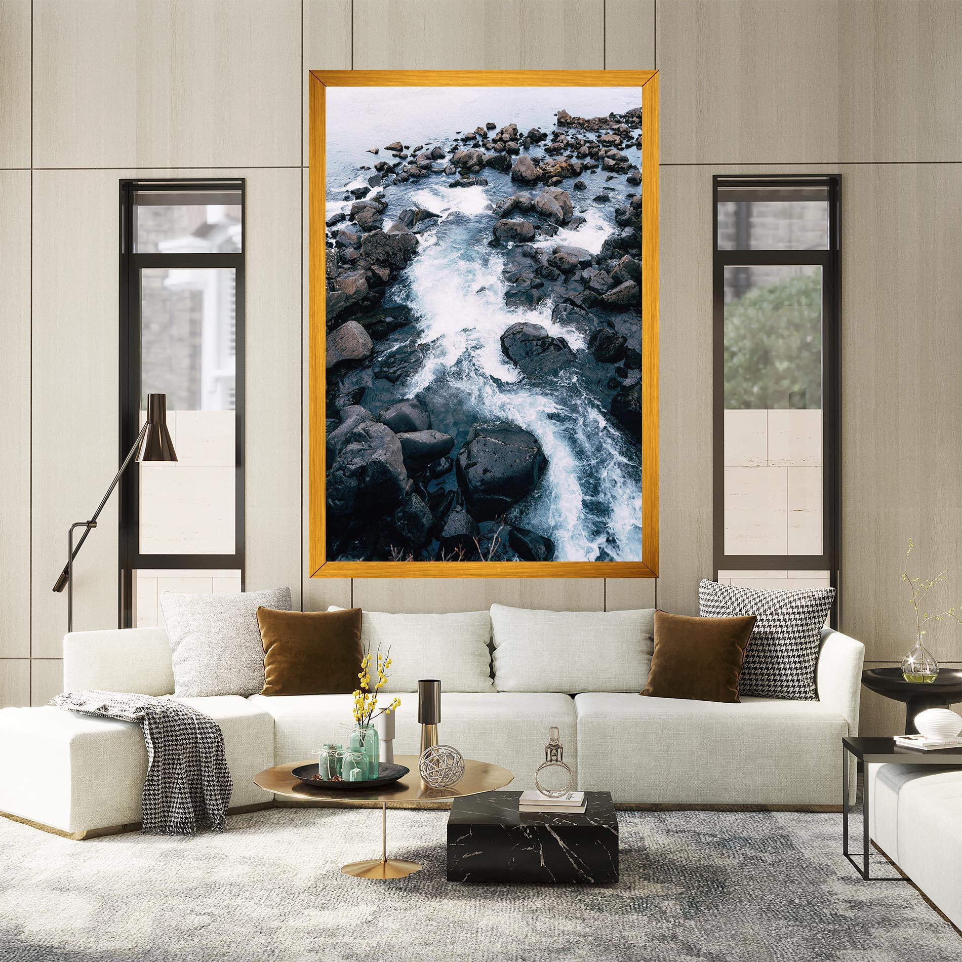 Tablou Canvas Mountain River Rock mockup 2
