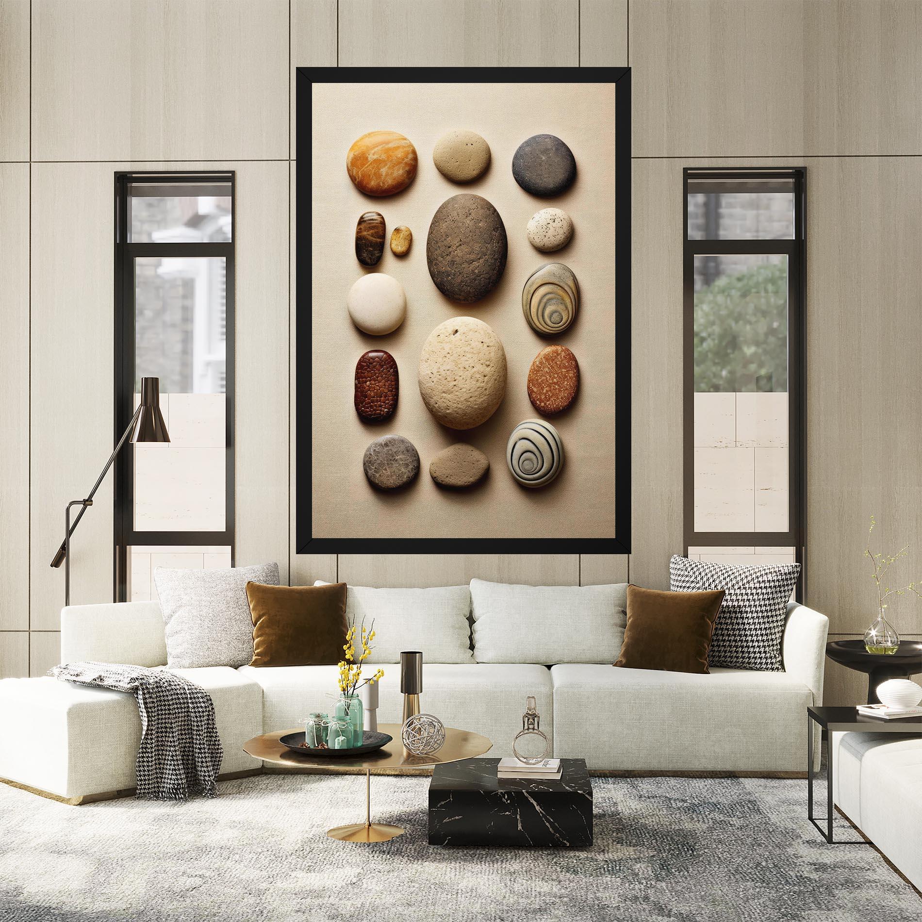 Tablou Canvas Massage Stones Sand mockup 2