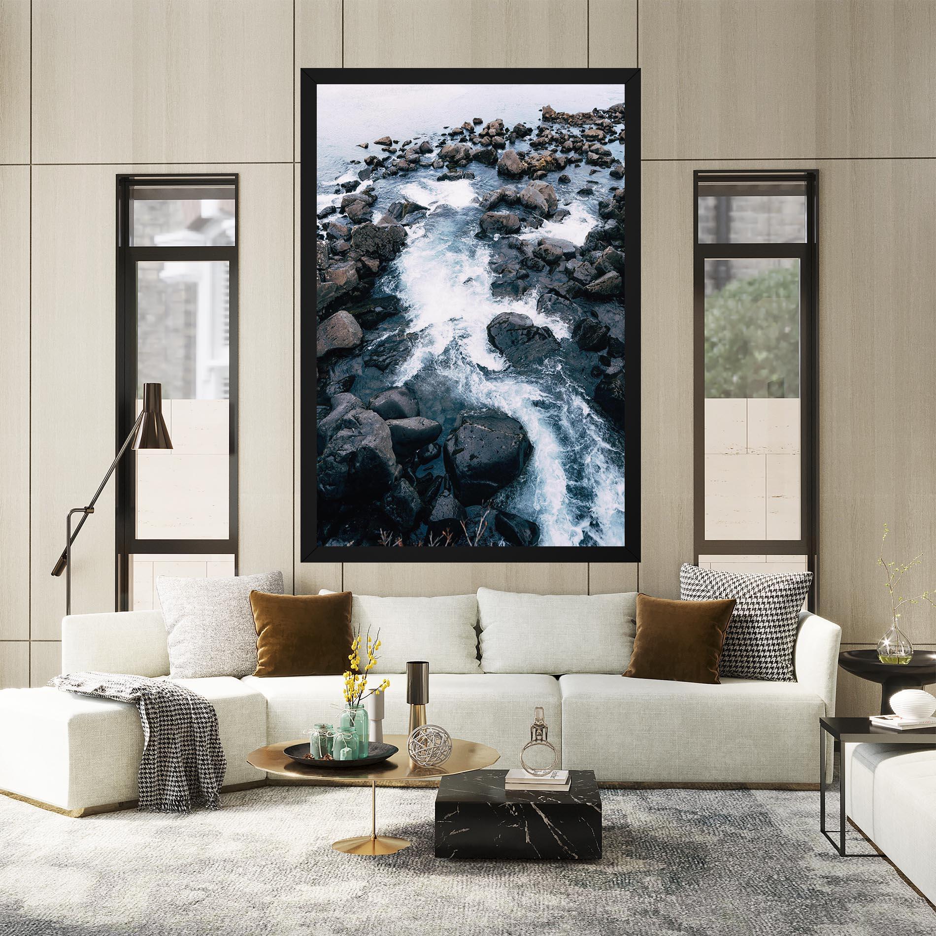 Tablou Canvas Mountain River Rock mockup 2