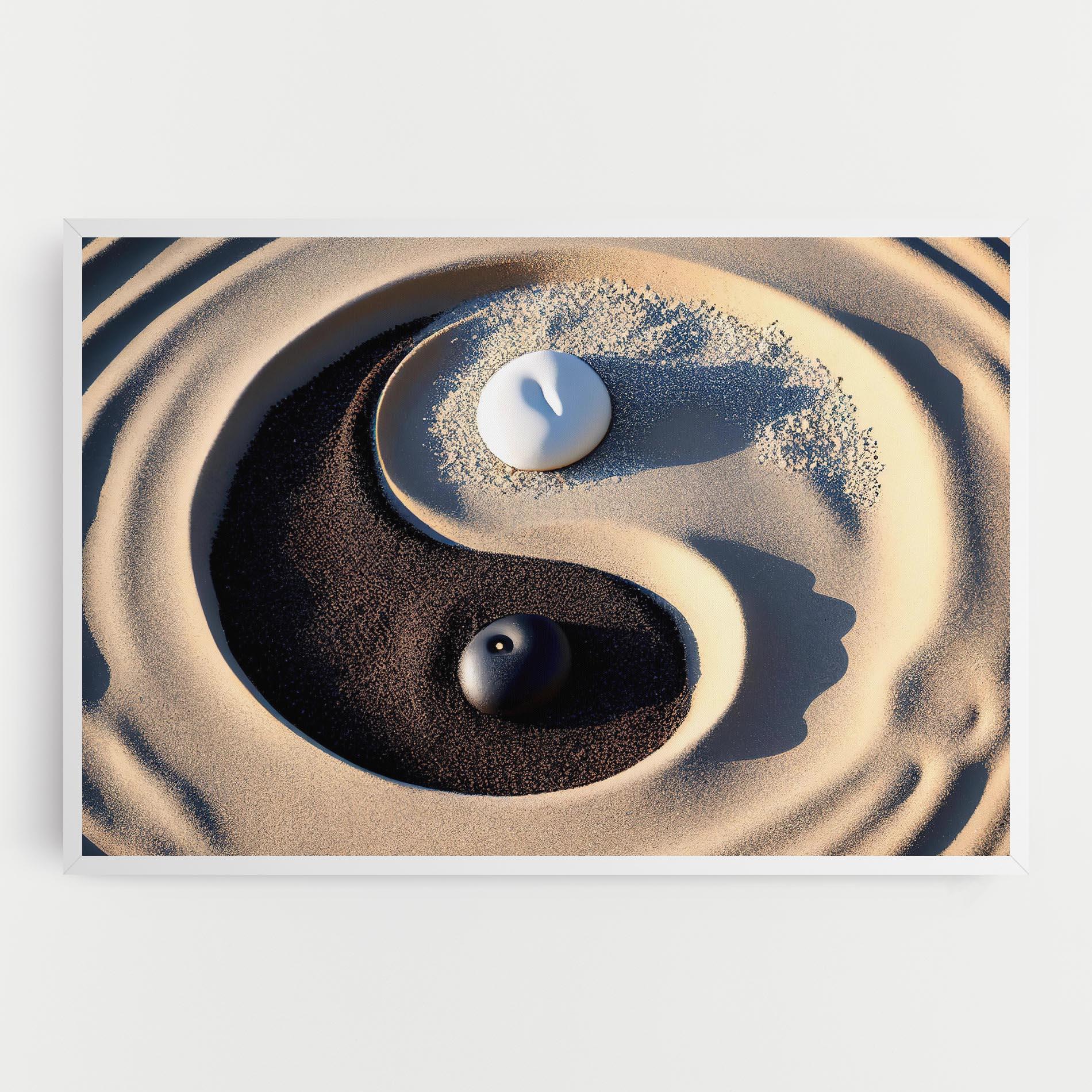 Tablou Canvas Black Sand Yinyang mockup 0