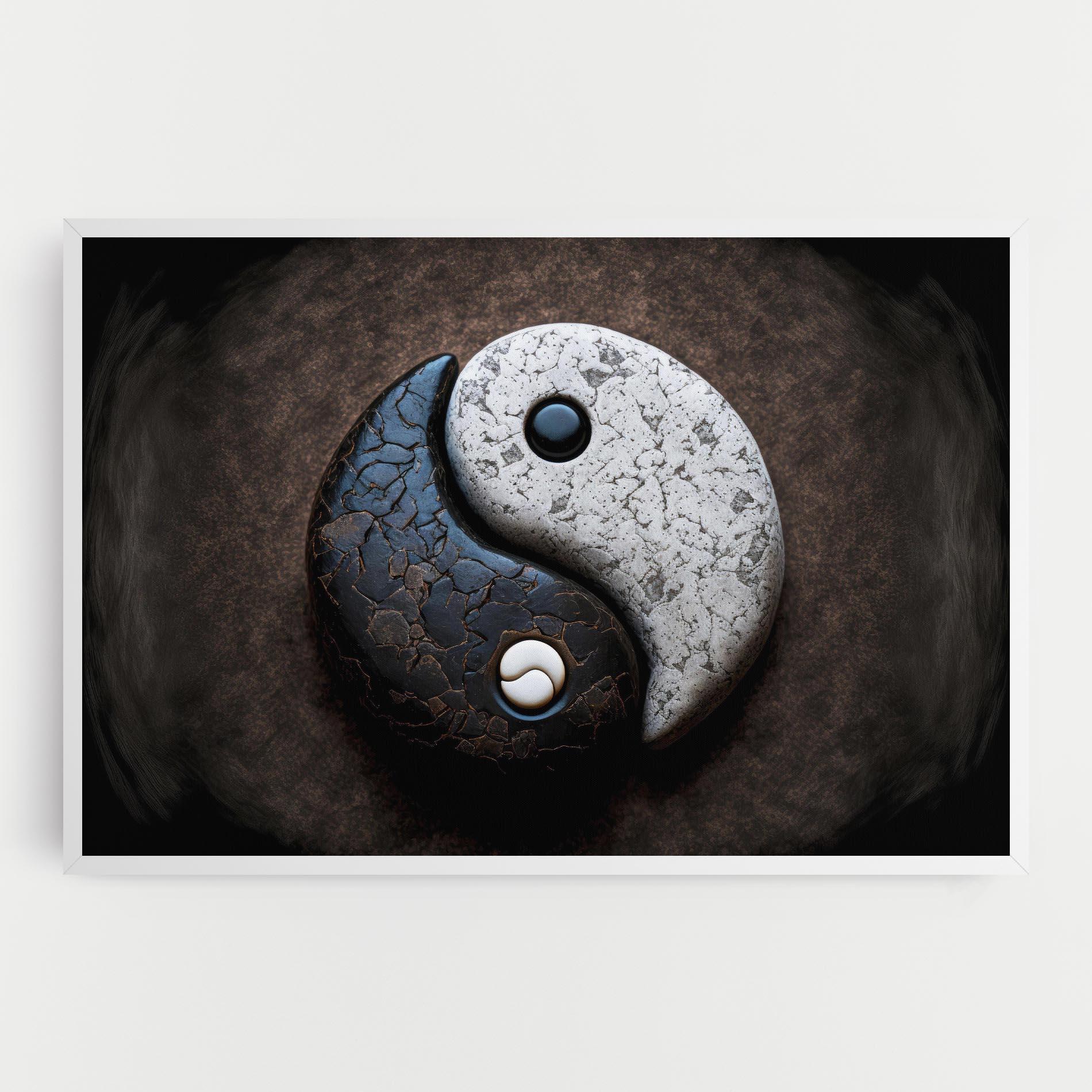 Tablou Canvas Black Stone Yinyang mockup 0