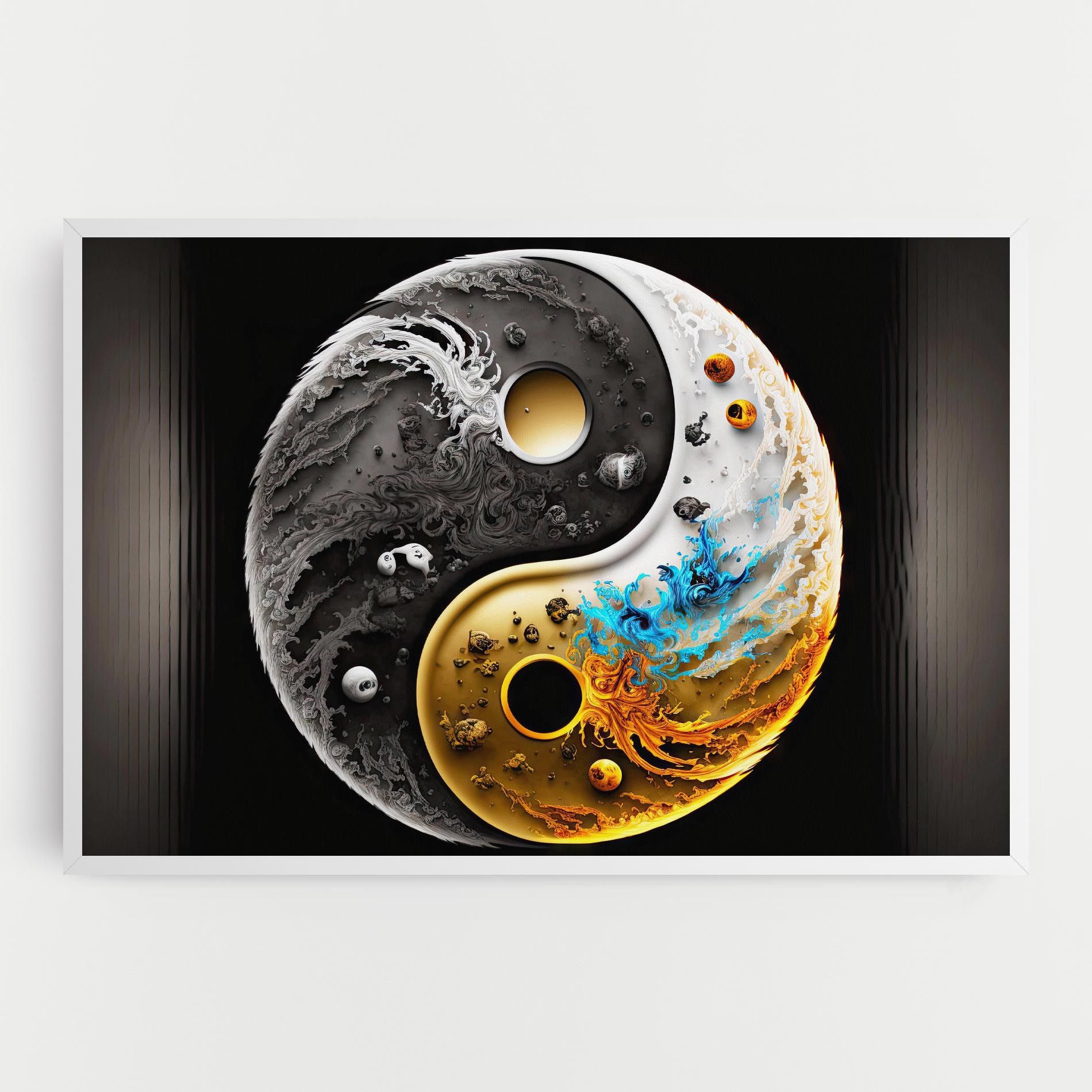 Black Yellow Yinyang mockup 0