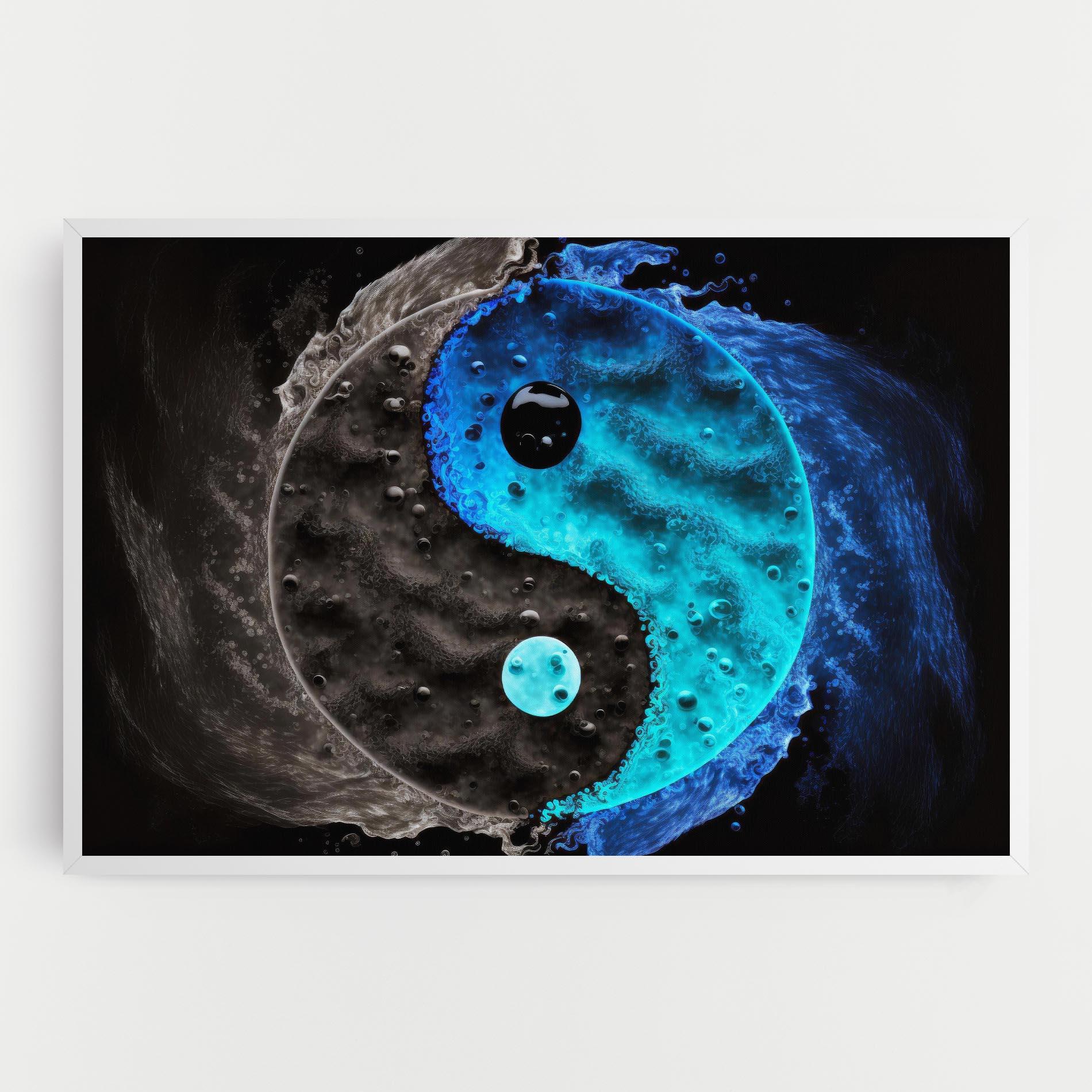 Tablou Canvas Blue Water Yinyang mockup 0