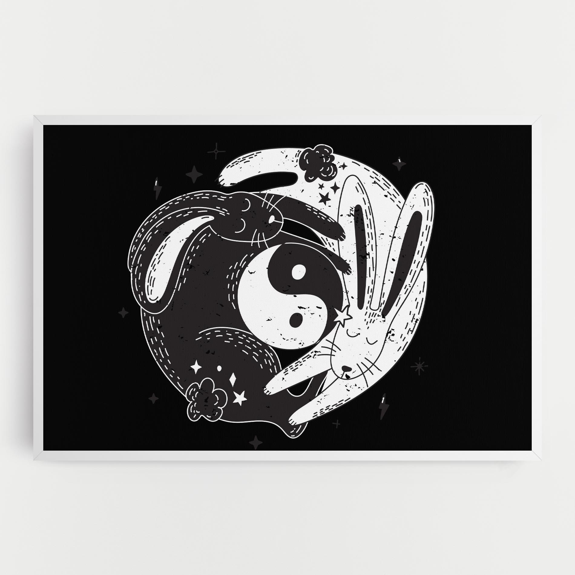 Tablou Canvas Bunny Yinyang mockup 0
