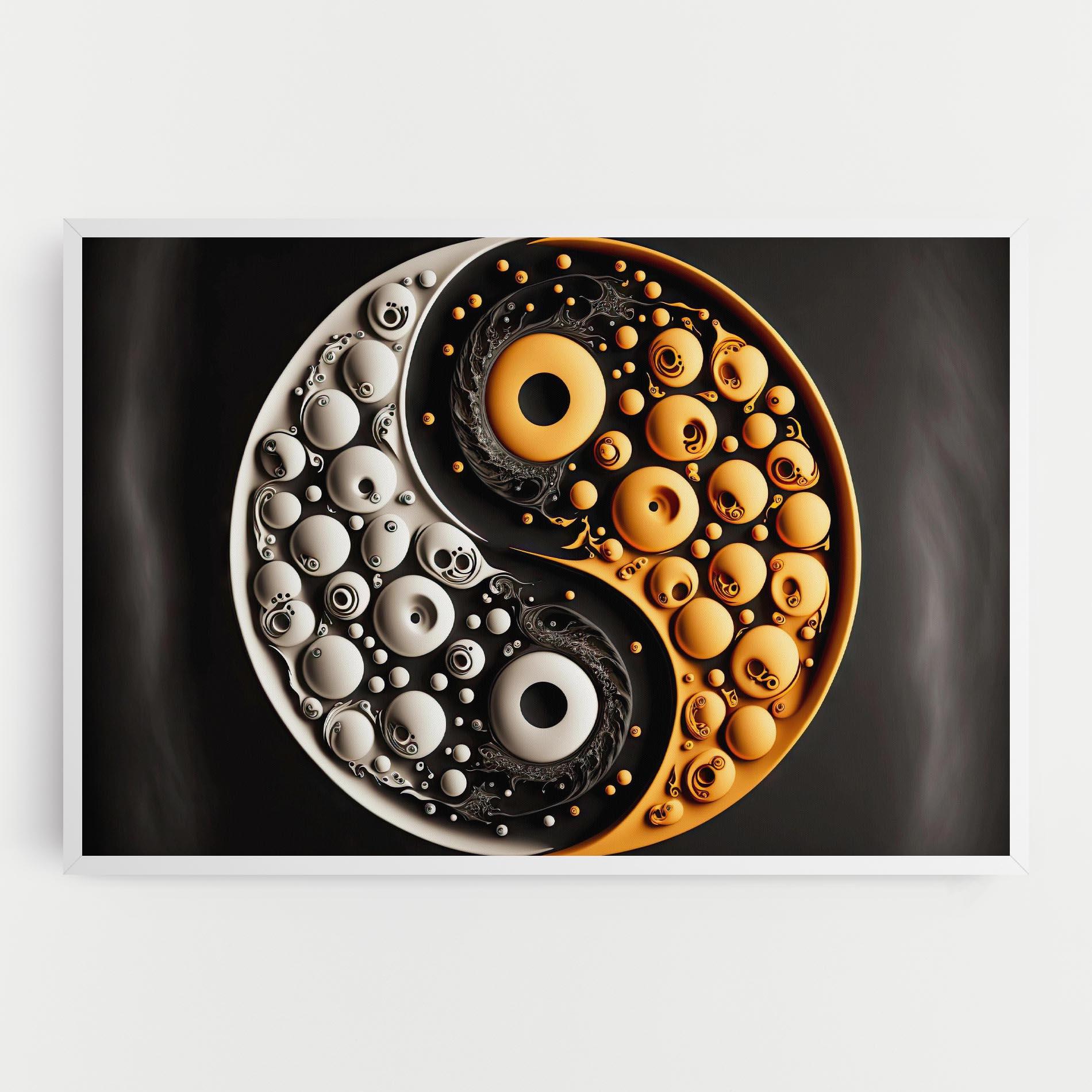Tablou Canvas Cream Balls Yinyang mockup 0