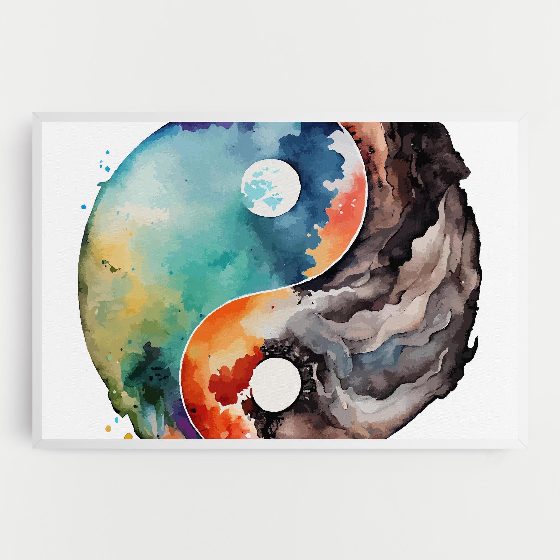 Tablou Canvas Earth Yinyang Art mockup 0