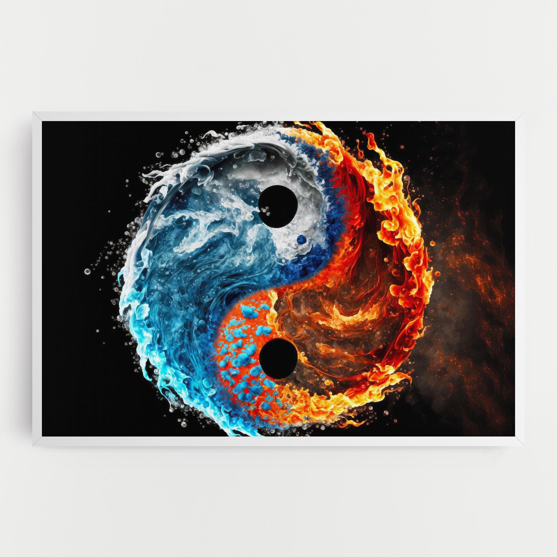 Tablou Canvas Fire Water Yin Yang mockup 0