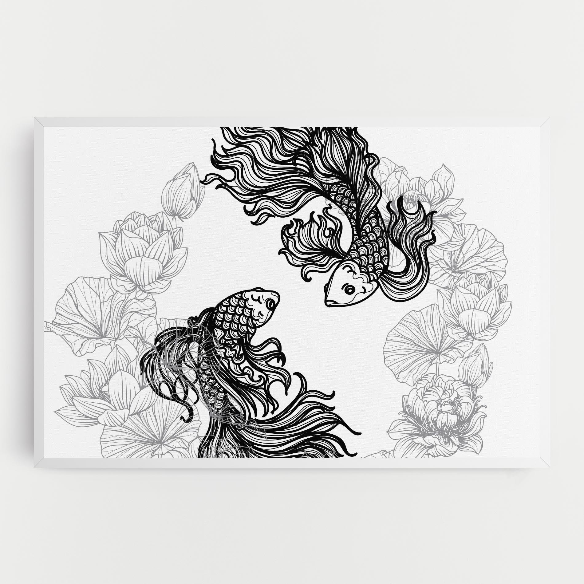 Tablou Canvas Fish Yinyang mockup 0