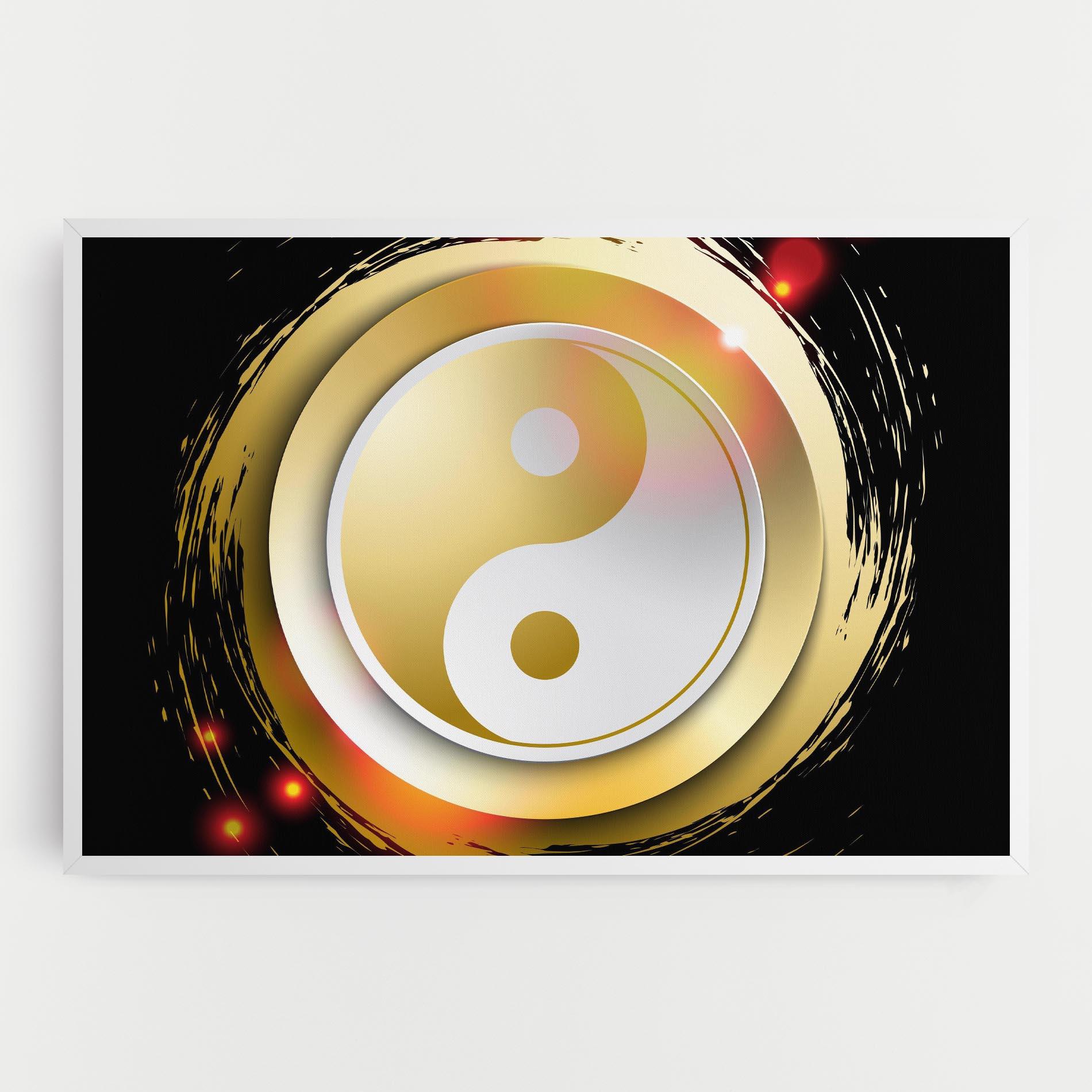 Tablou Canvas Gold Light Yinyang mockup 0