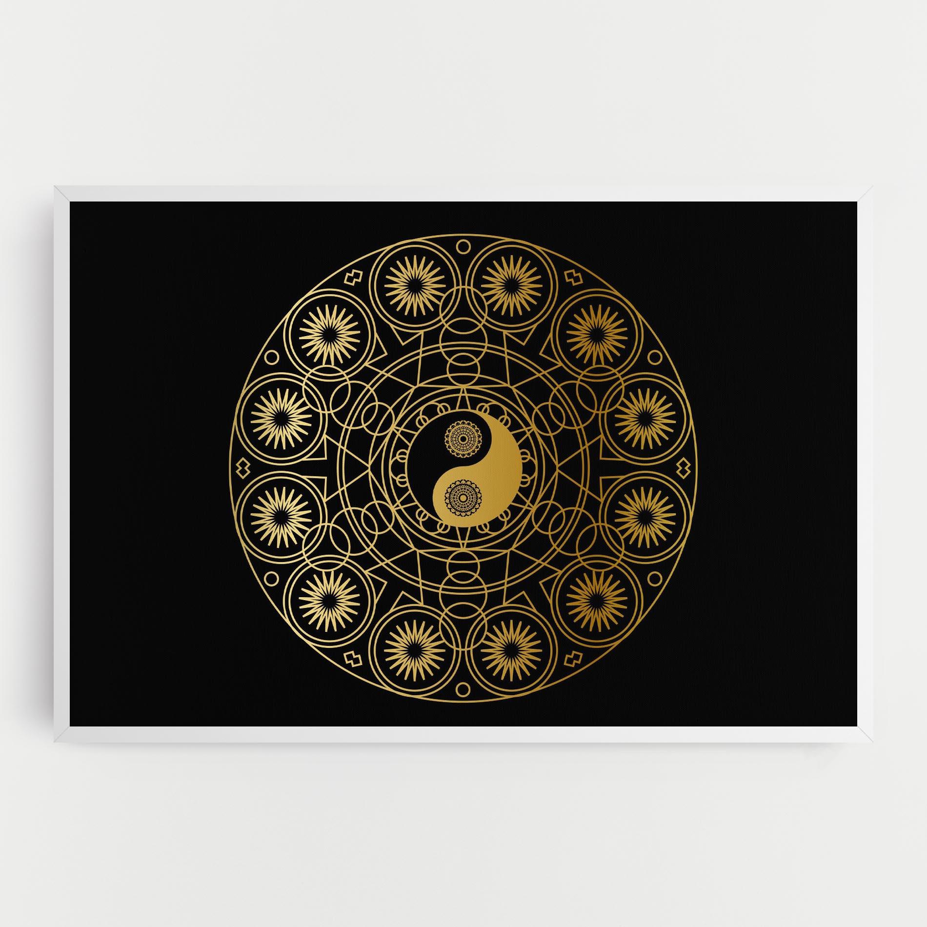 Tablou Canvas Gold Meditation Mandala mockup 0