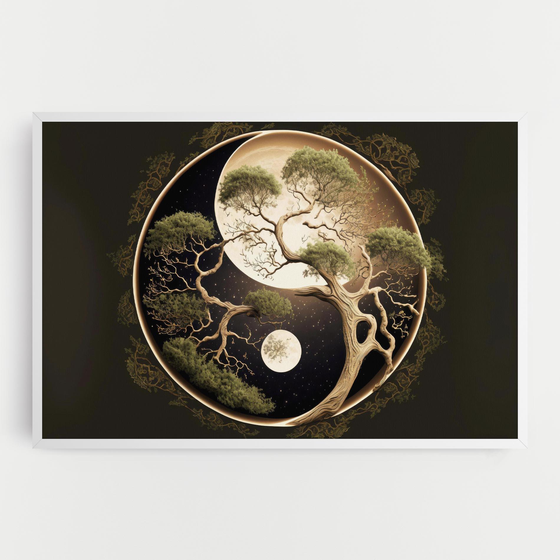 Tablou Canvas Green Tree Yinyang mockup 0