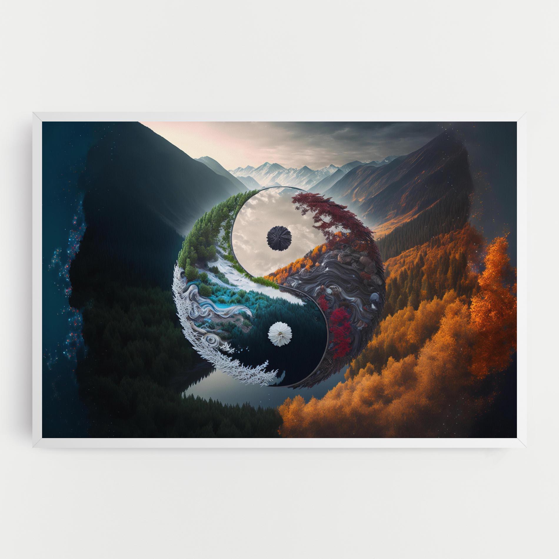 Tablou Canvas Mountain Yinyang mockup 0