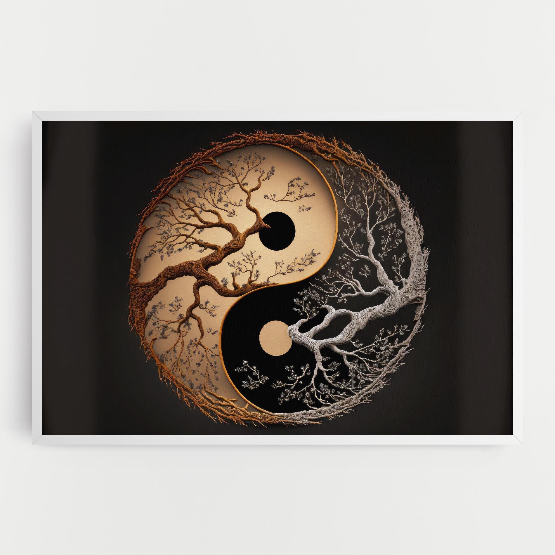 Tablou Canvas Old Tree Yinyang mockup 0