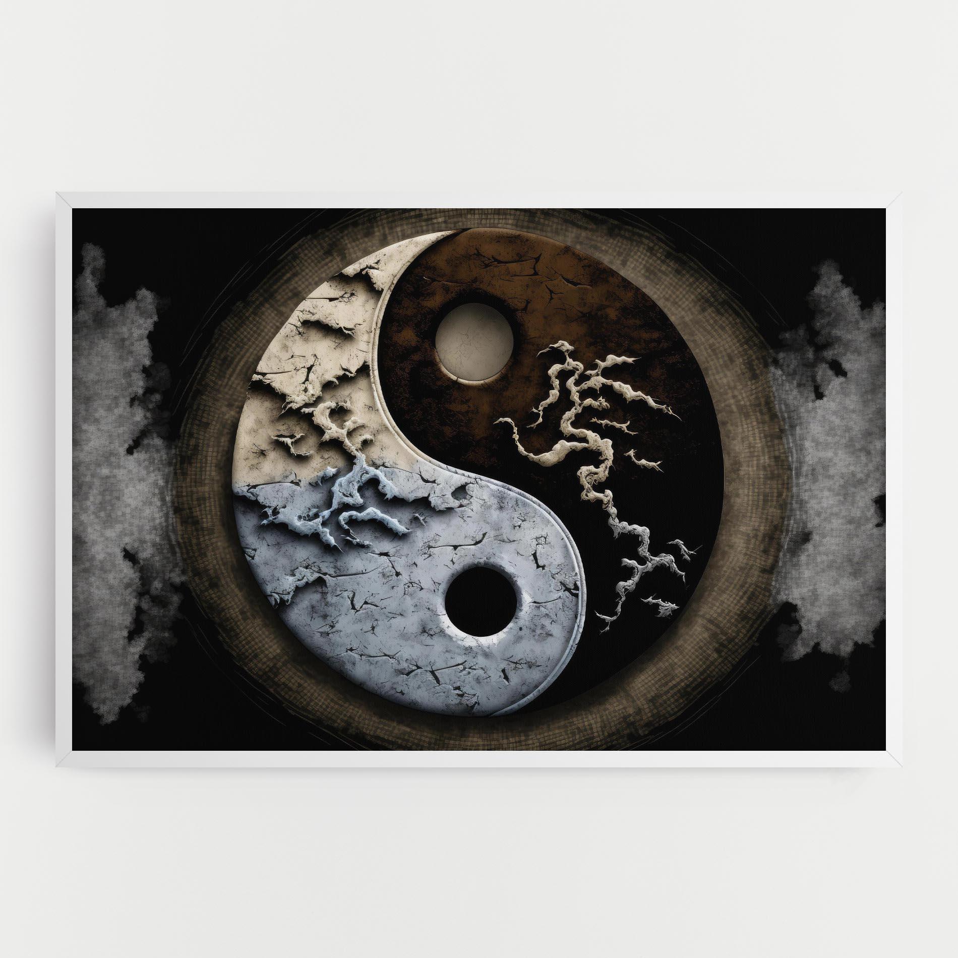Tablou Canvas Vintage Yinyang mockup 0