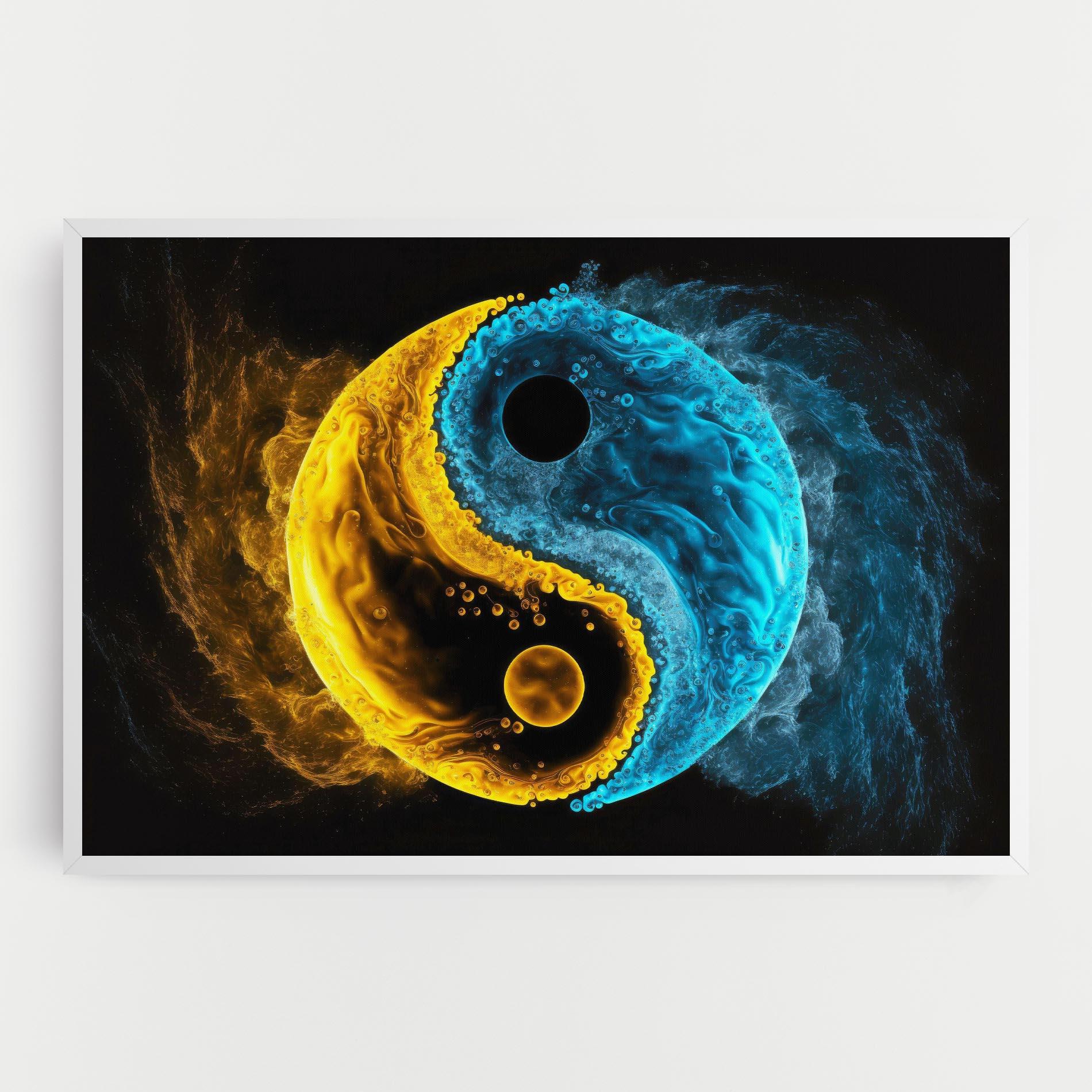 Tablou Canvas Yellow Blue Yinyang mockup 0