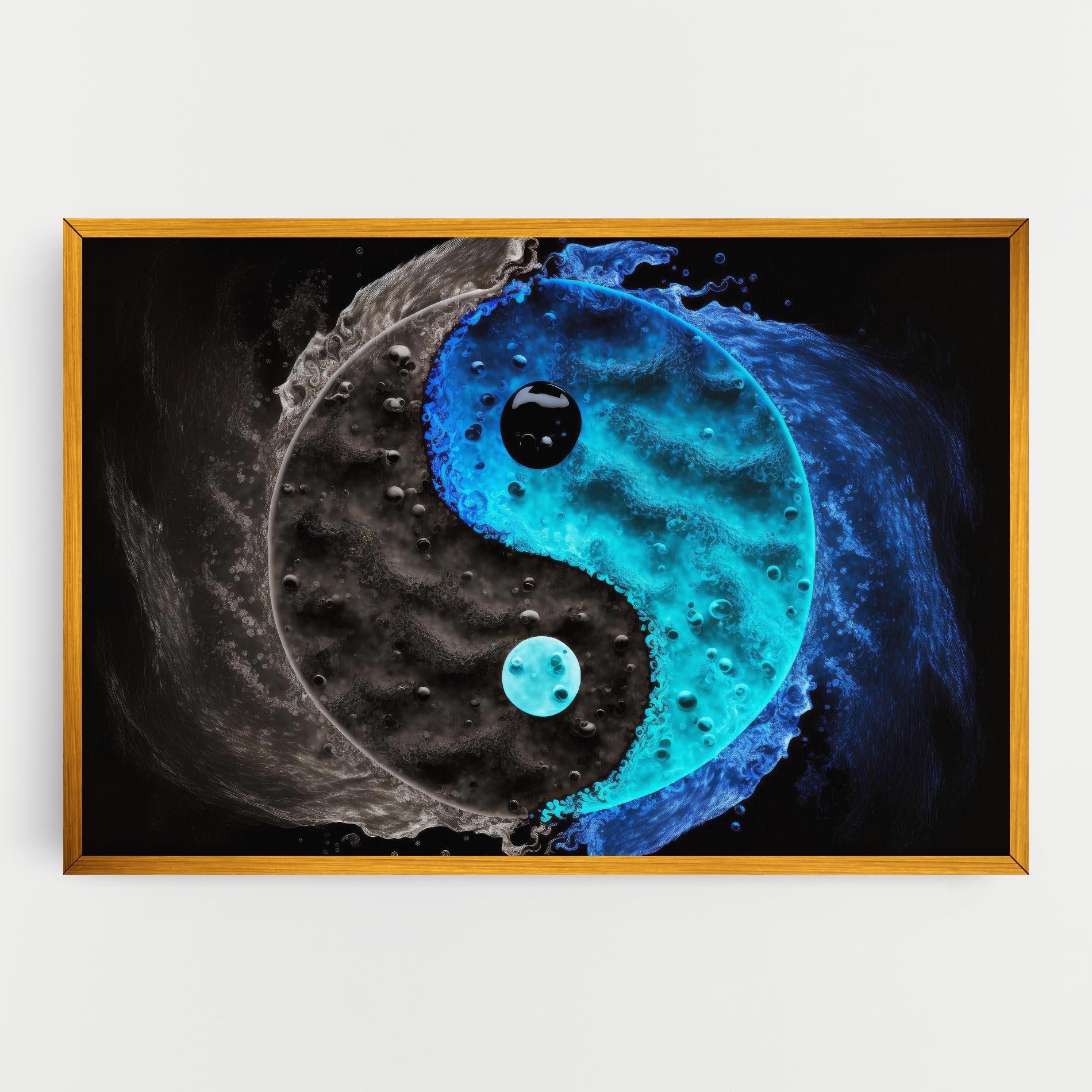 Tablou Canvas Blue Water Yinyang mockup 0
