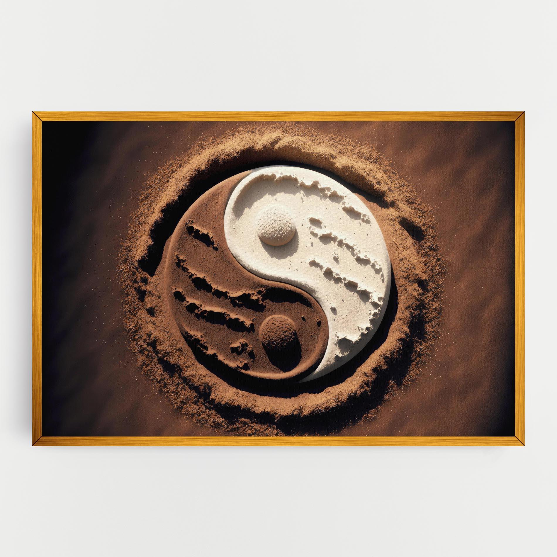 Tablou Canvas Earth Yinyang mockup 0