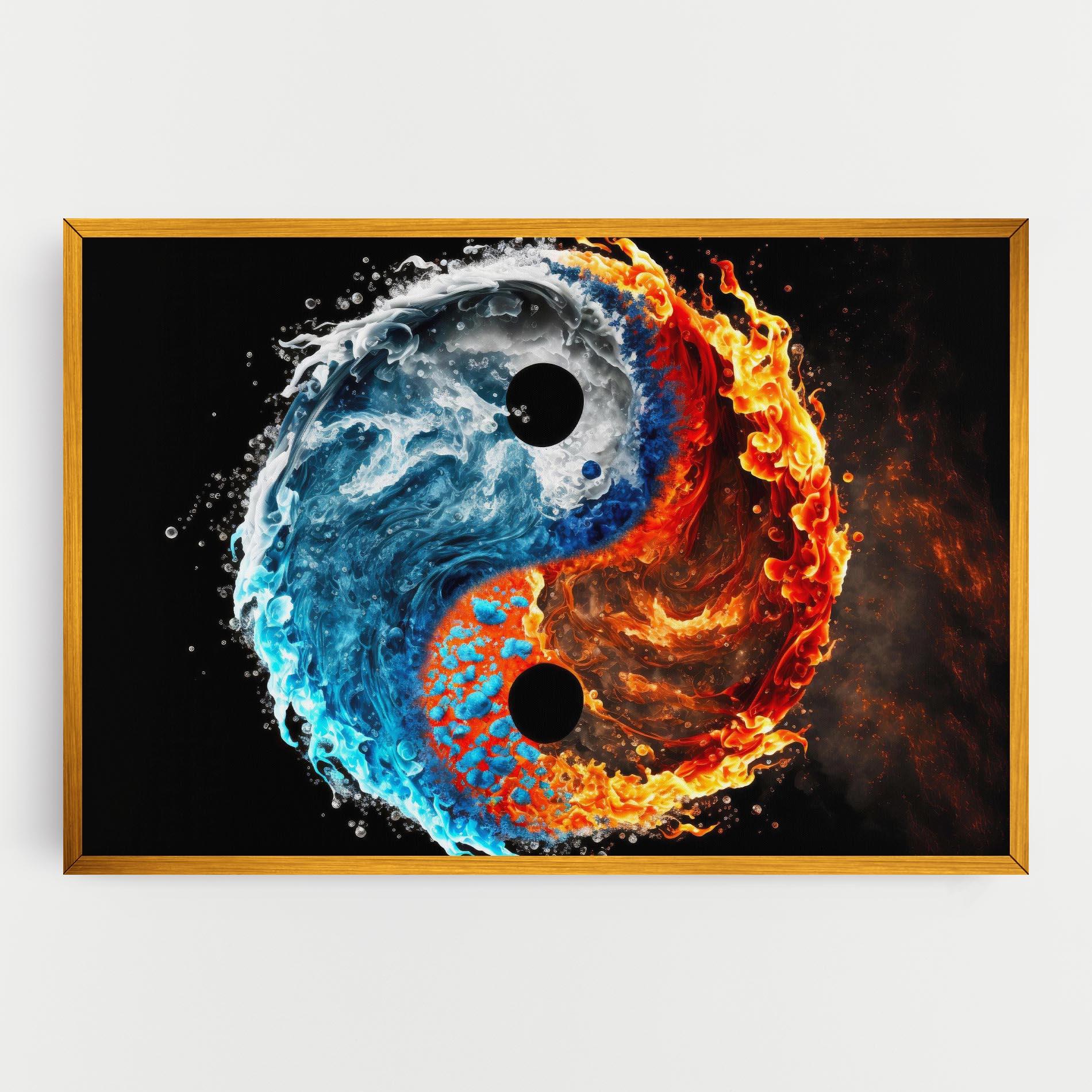 Tablou Canvas Fire Water Yin Yang mockup 0