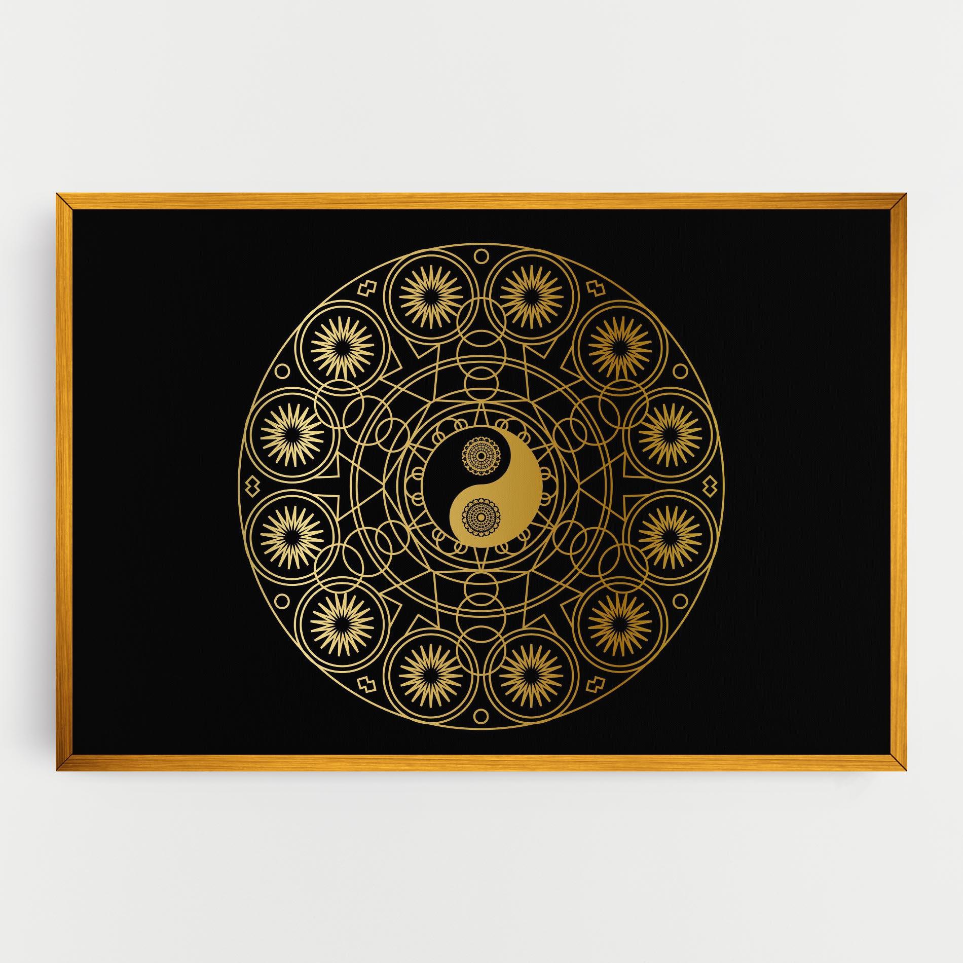 Tablou Canvas Gold Meditation Mandala mockup 0