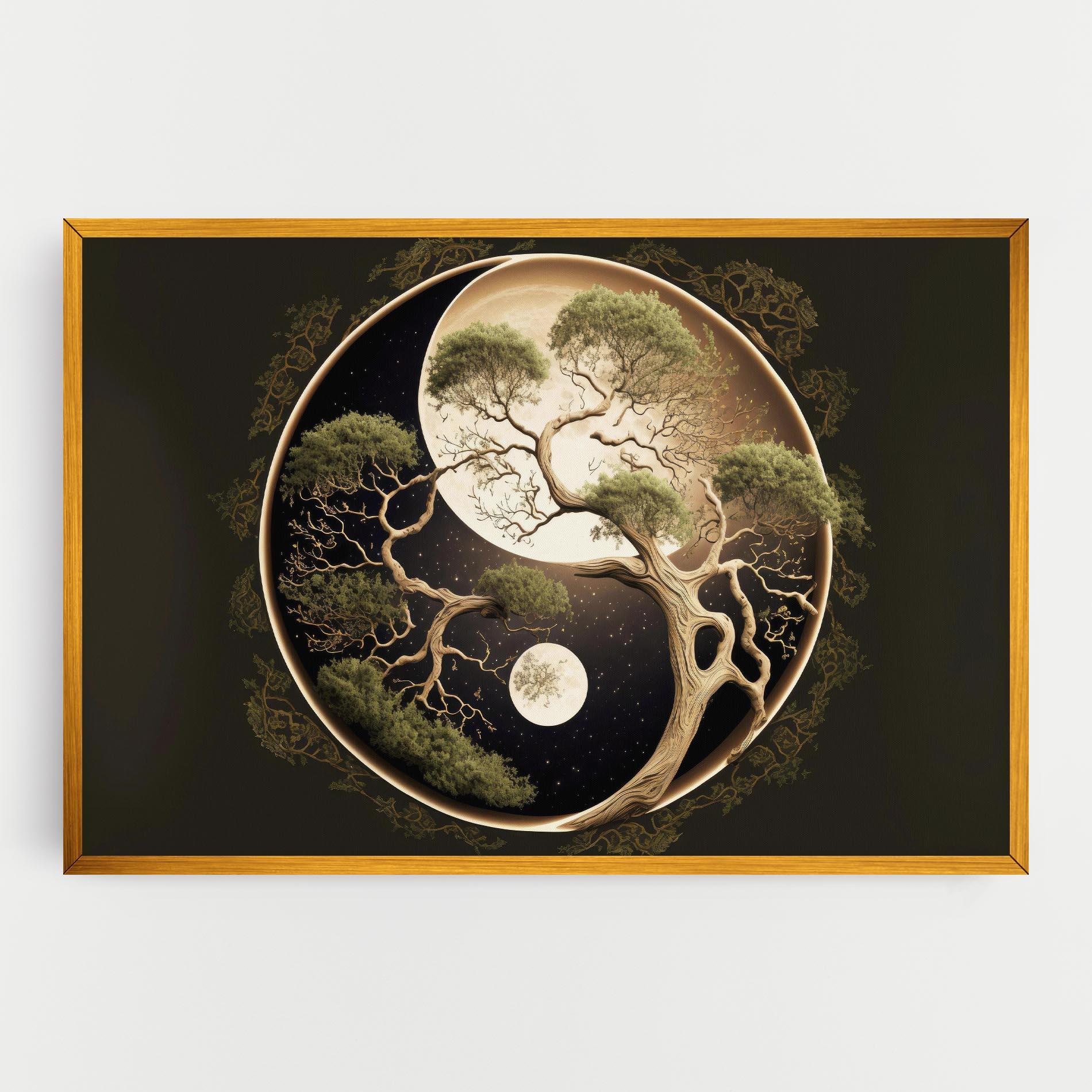Tablou Canvas Green Tree Yinyang mockup 0