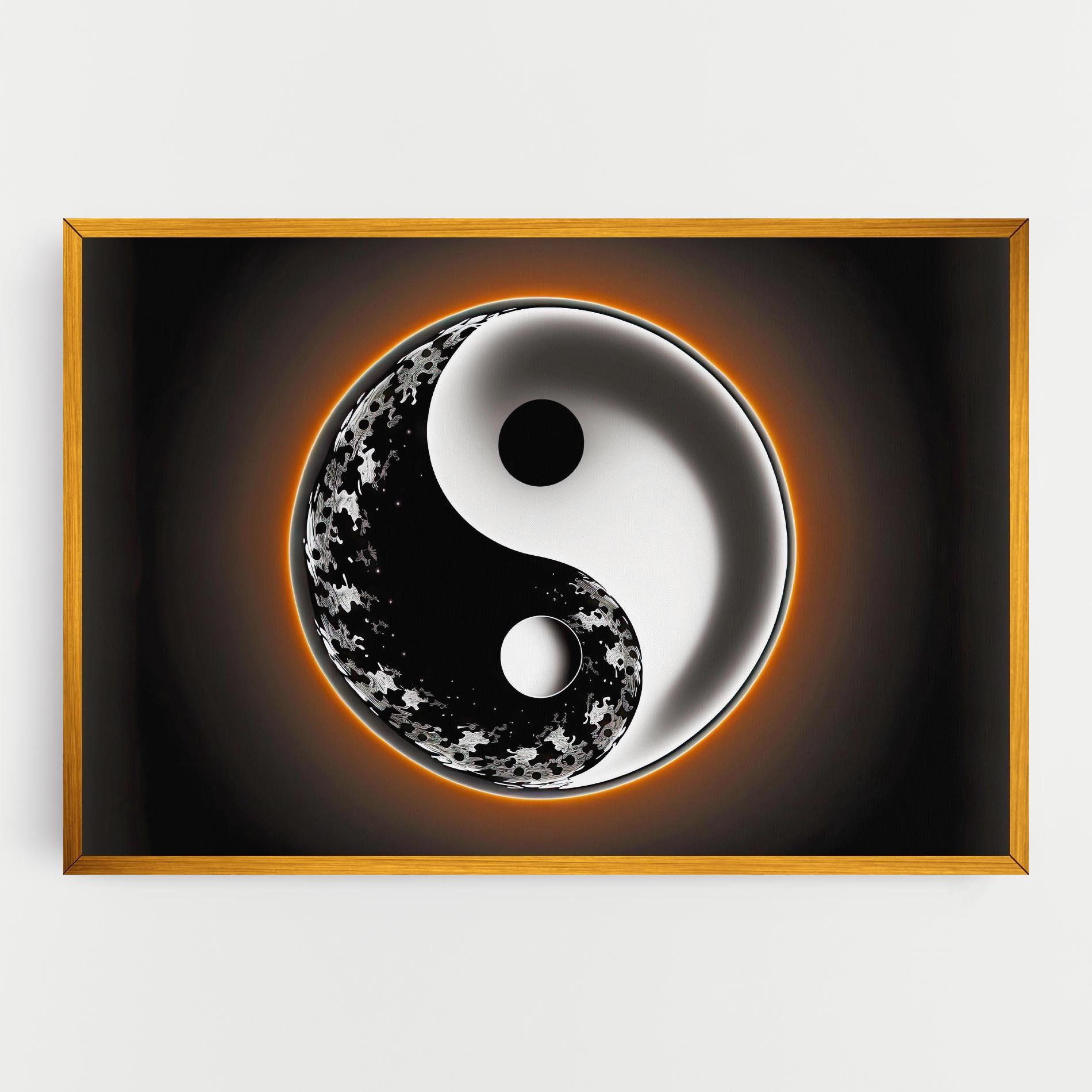 Tablou Canvas Purple Light Yinyang mockup 0