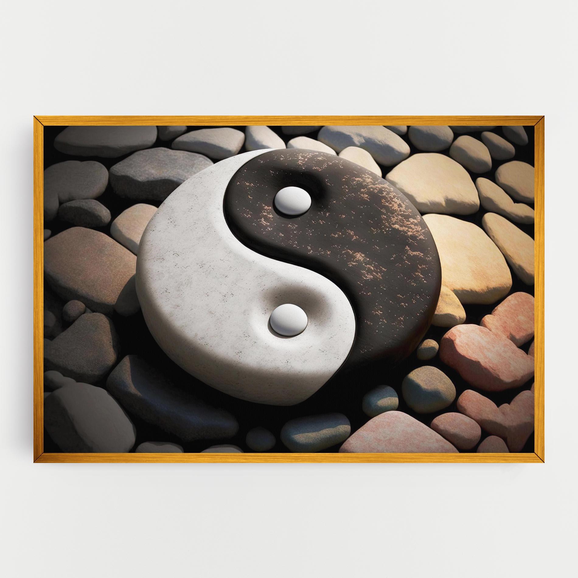 Tablou Canvas Stone Yinyang mockup 0