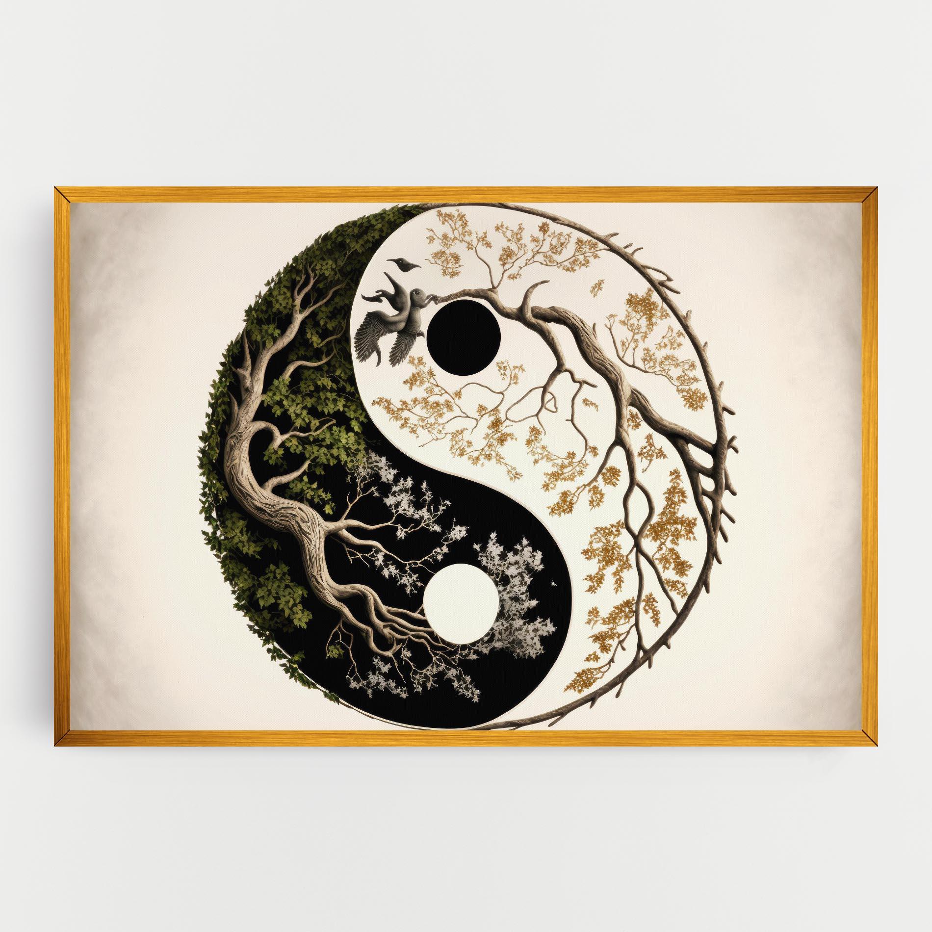 Tablou Canvas Tree Yinyang mockup 0