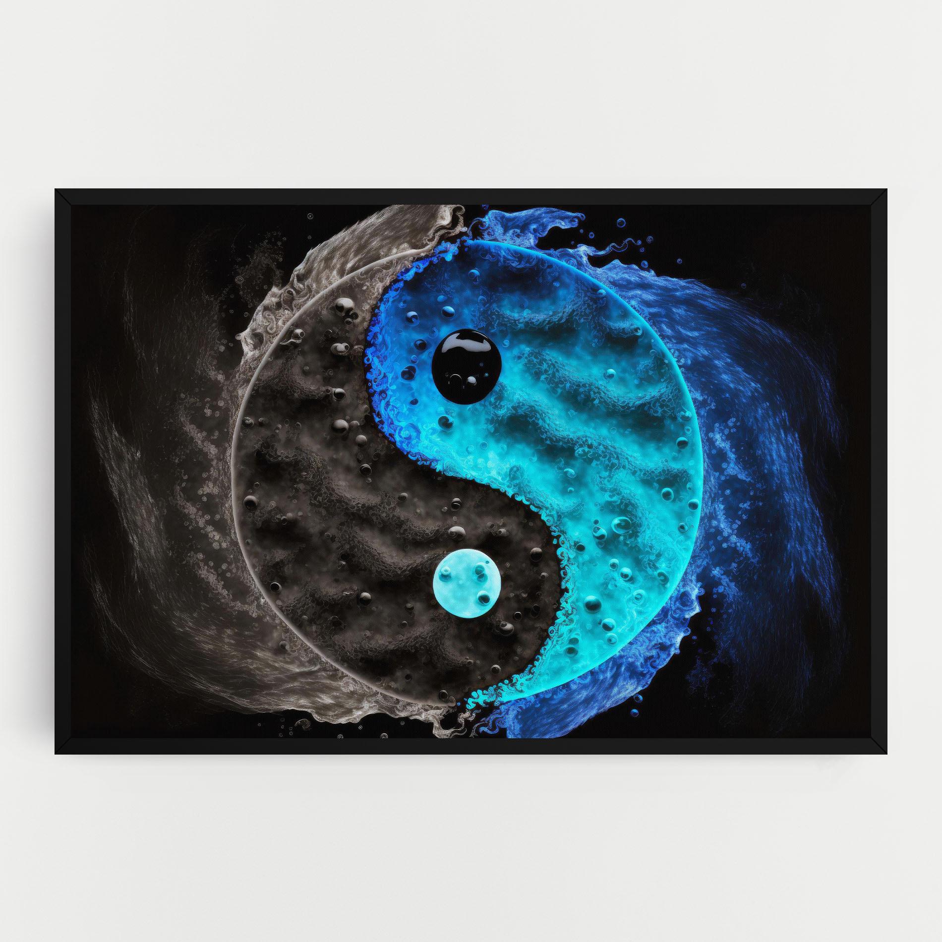 Tablou Canvas Blue Water Yinyang mockup 0