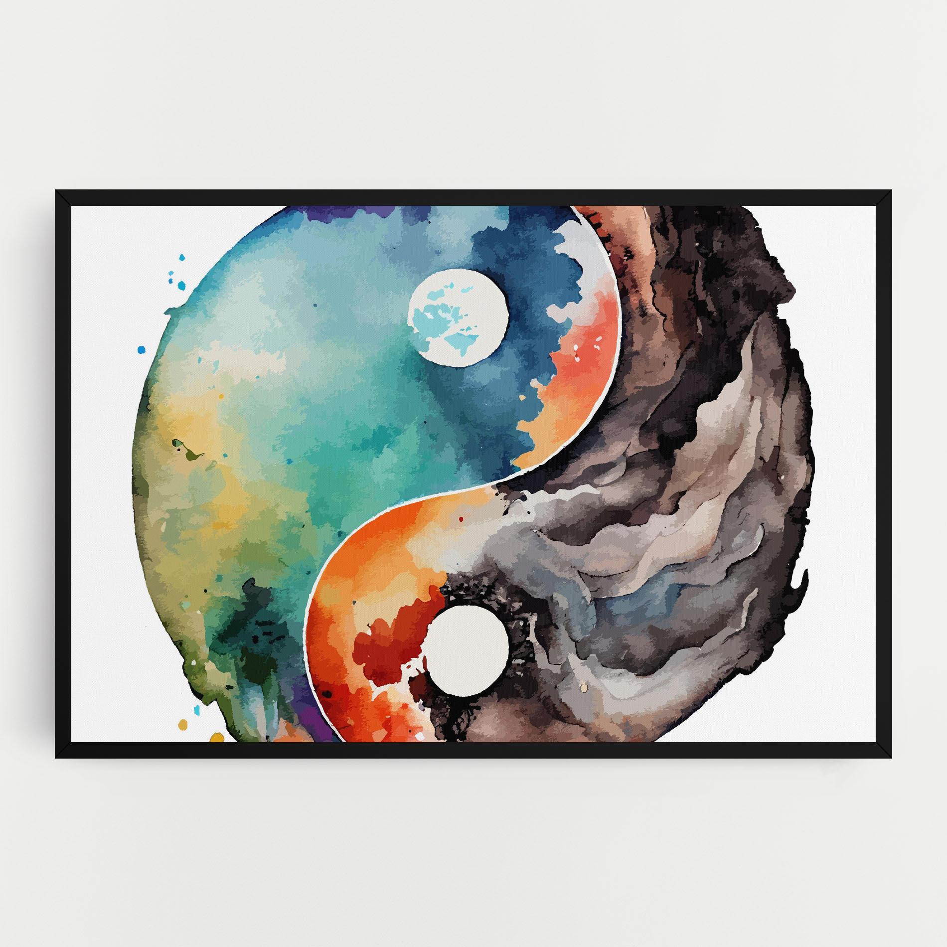 Tablou Canvas Earth Yinyang Art mockup 0