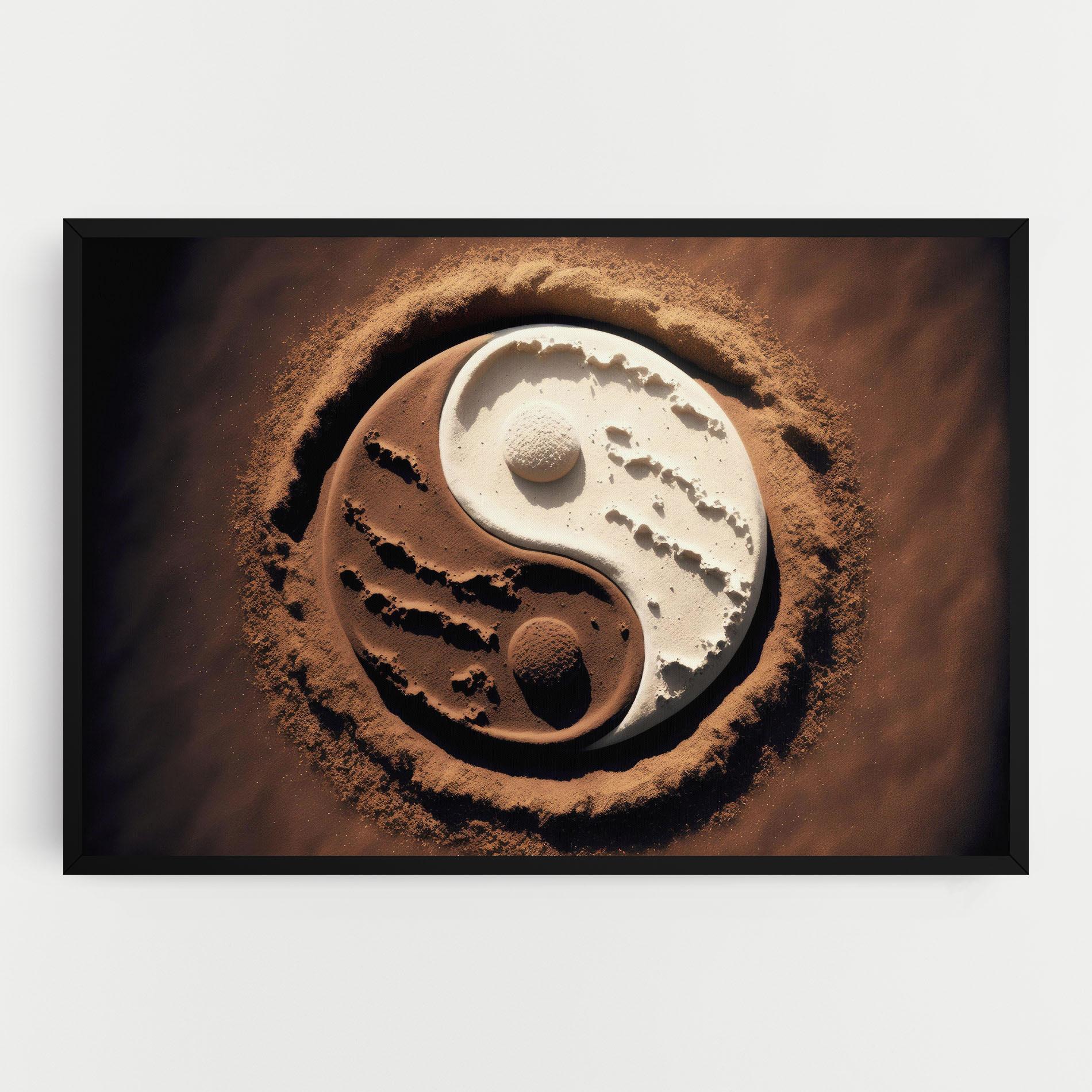 Tablou Canvas Earth Yinyang mockup 0