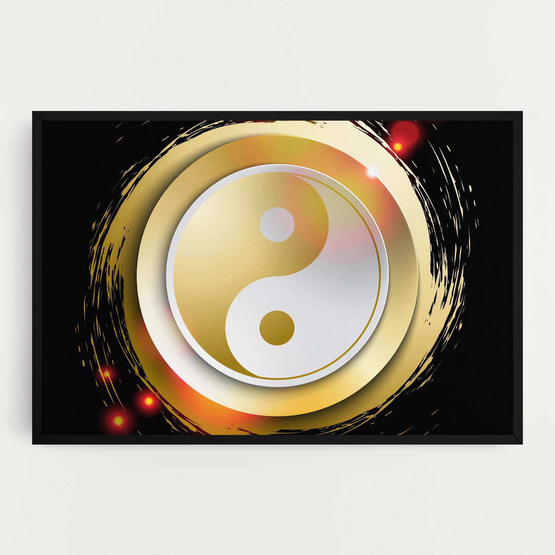Tablou Canvas Gold Light Yinyang mockup 0