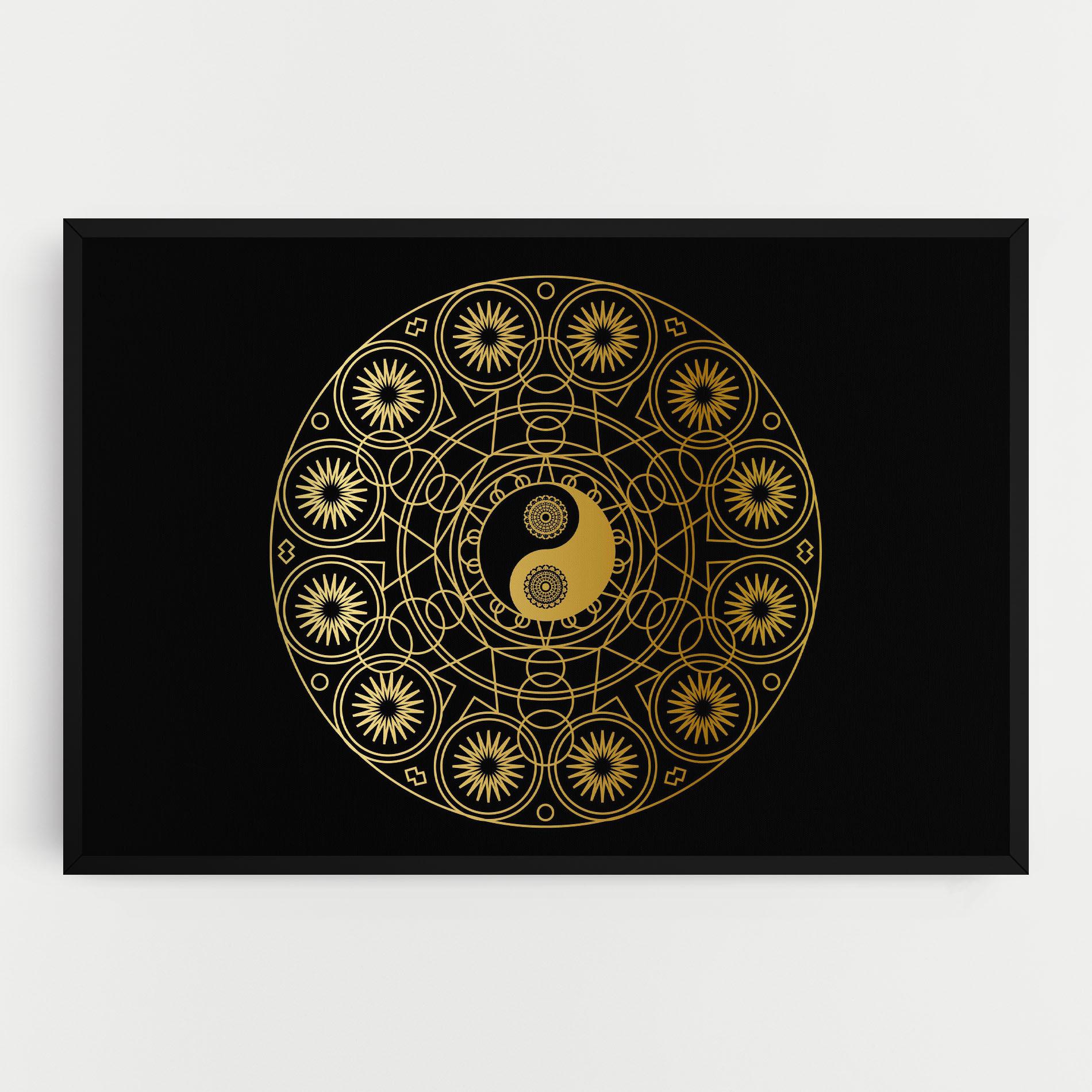 Tablou Canvas Gold Meditation Mandala mockup 0