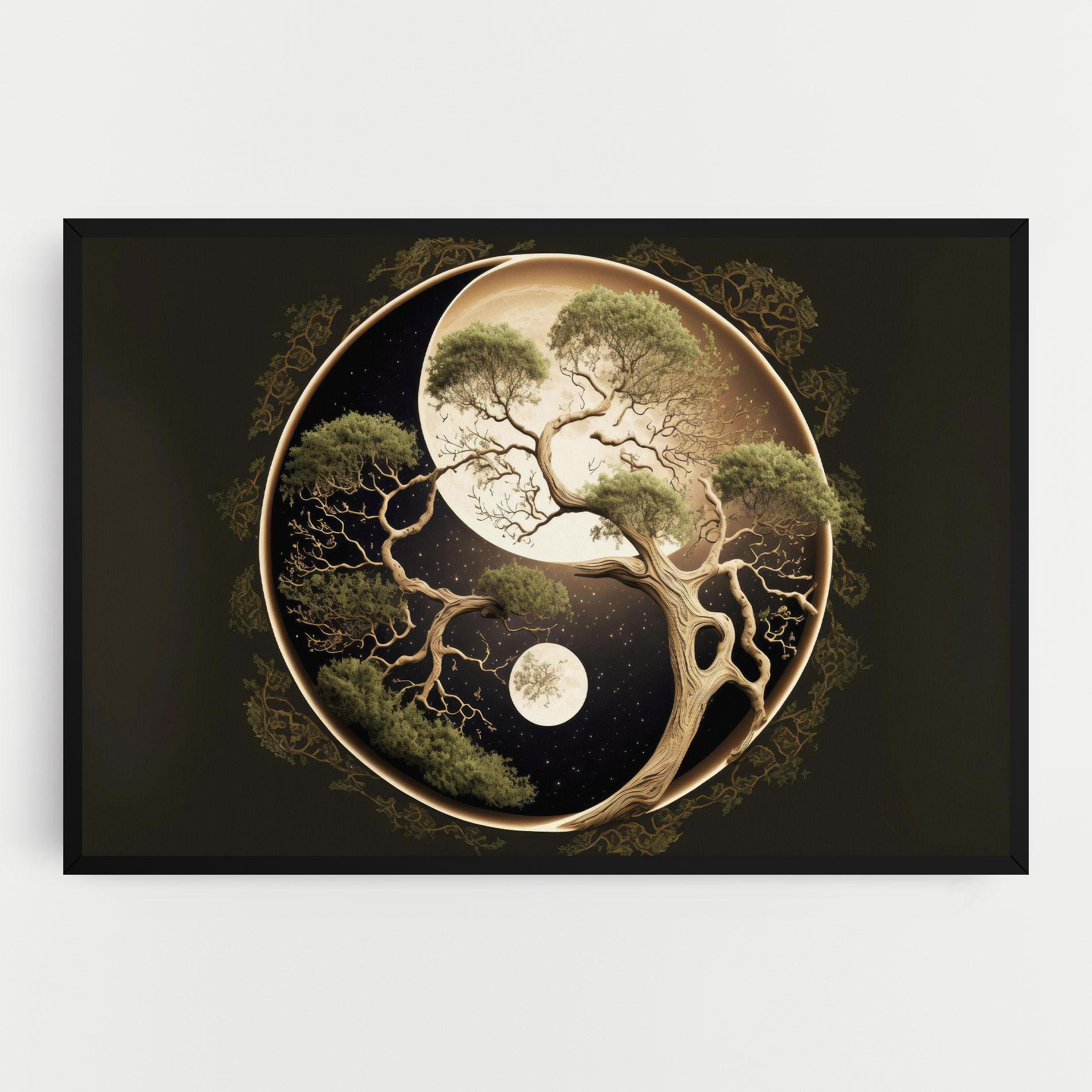 Tablou Canvas Green Tree Yinyang mockup 0