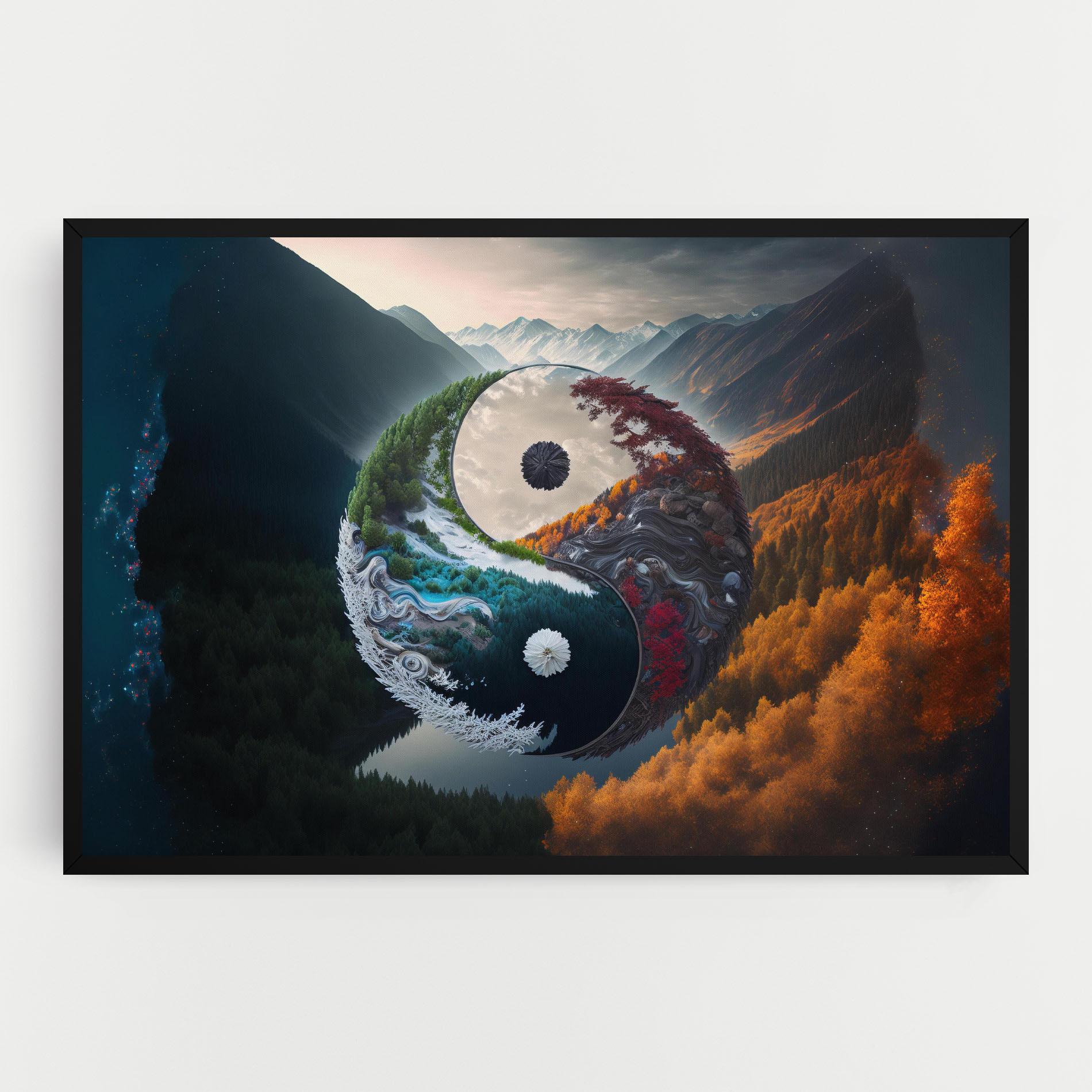 Tablou Canvas Mountain Yinyang mockup 0