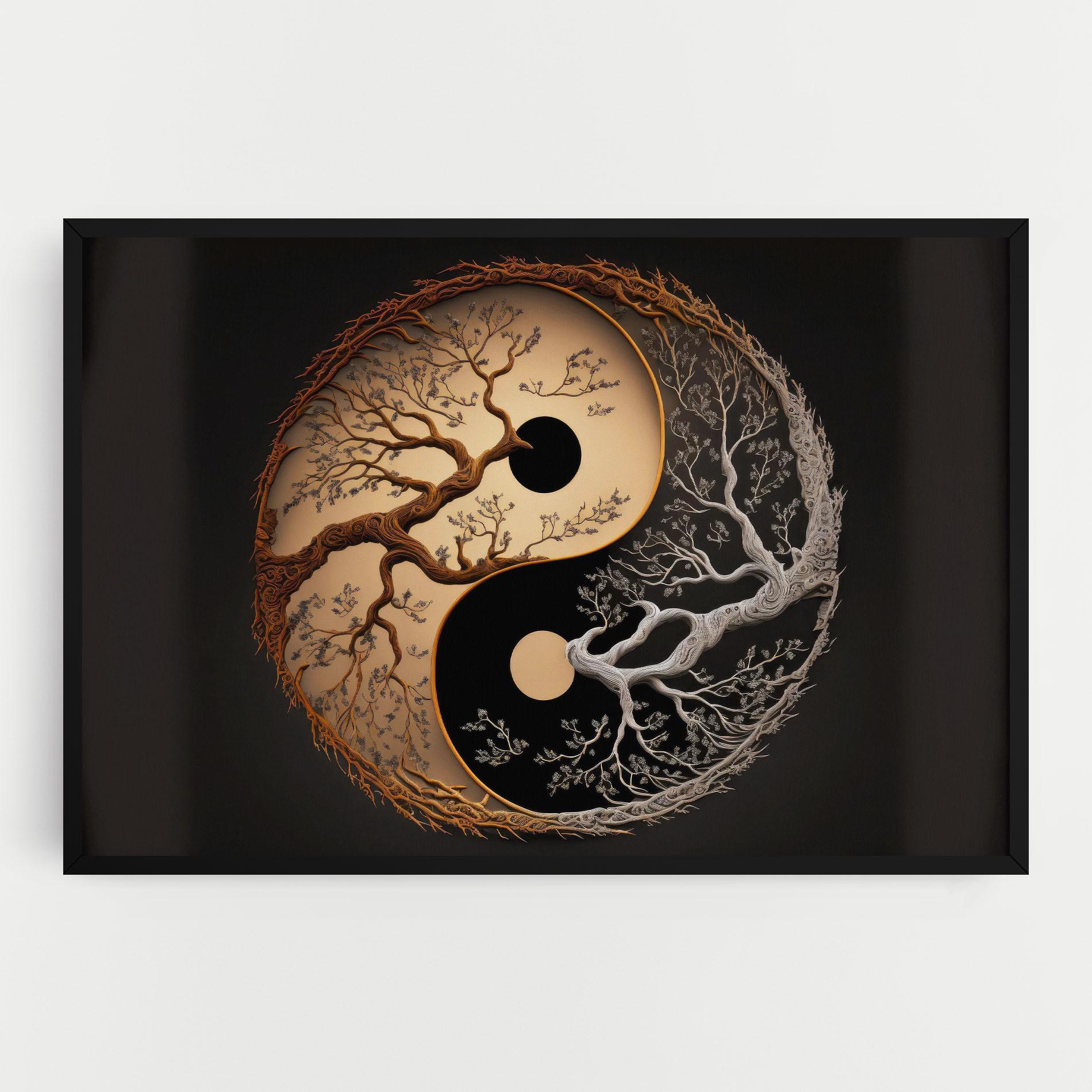Tablou Canvas Old Tree Yinyang mockup 0