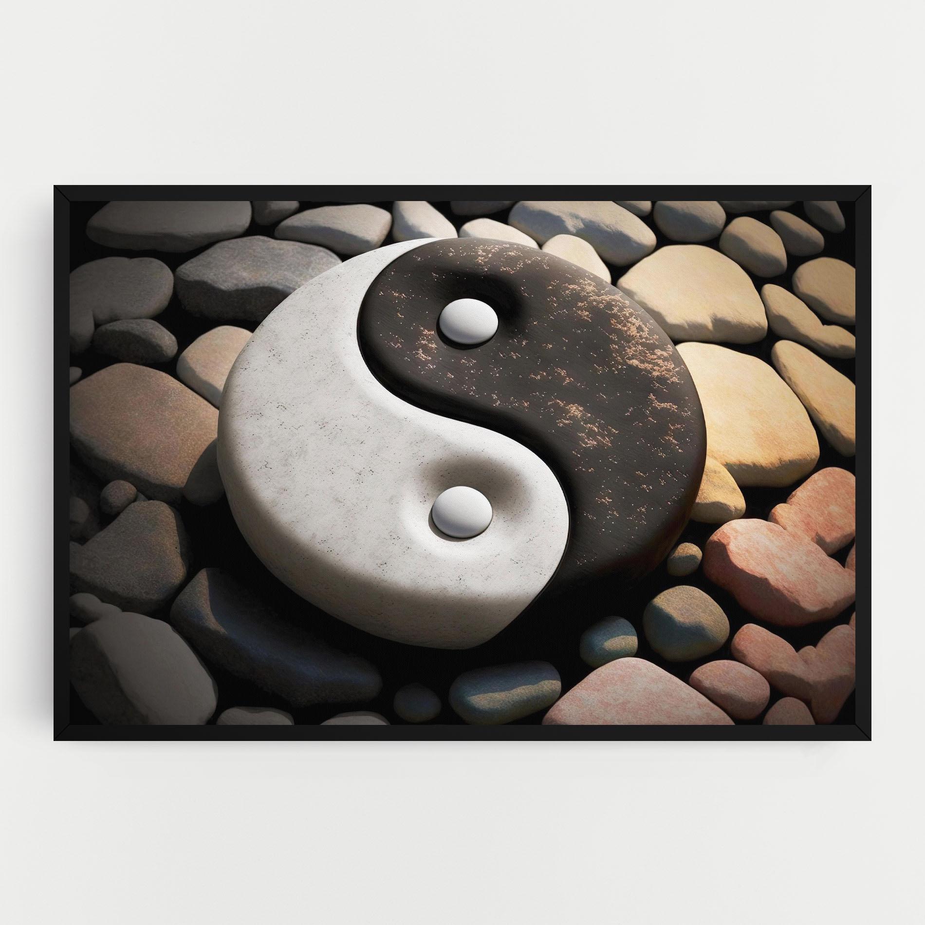 Tablou Canvas Stone Yinyang mockup 0