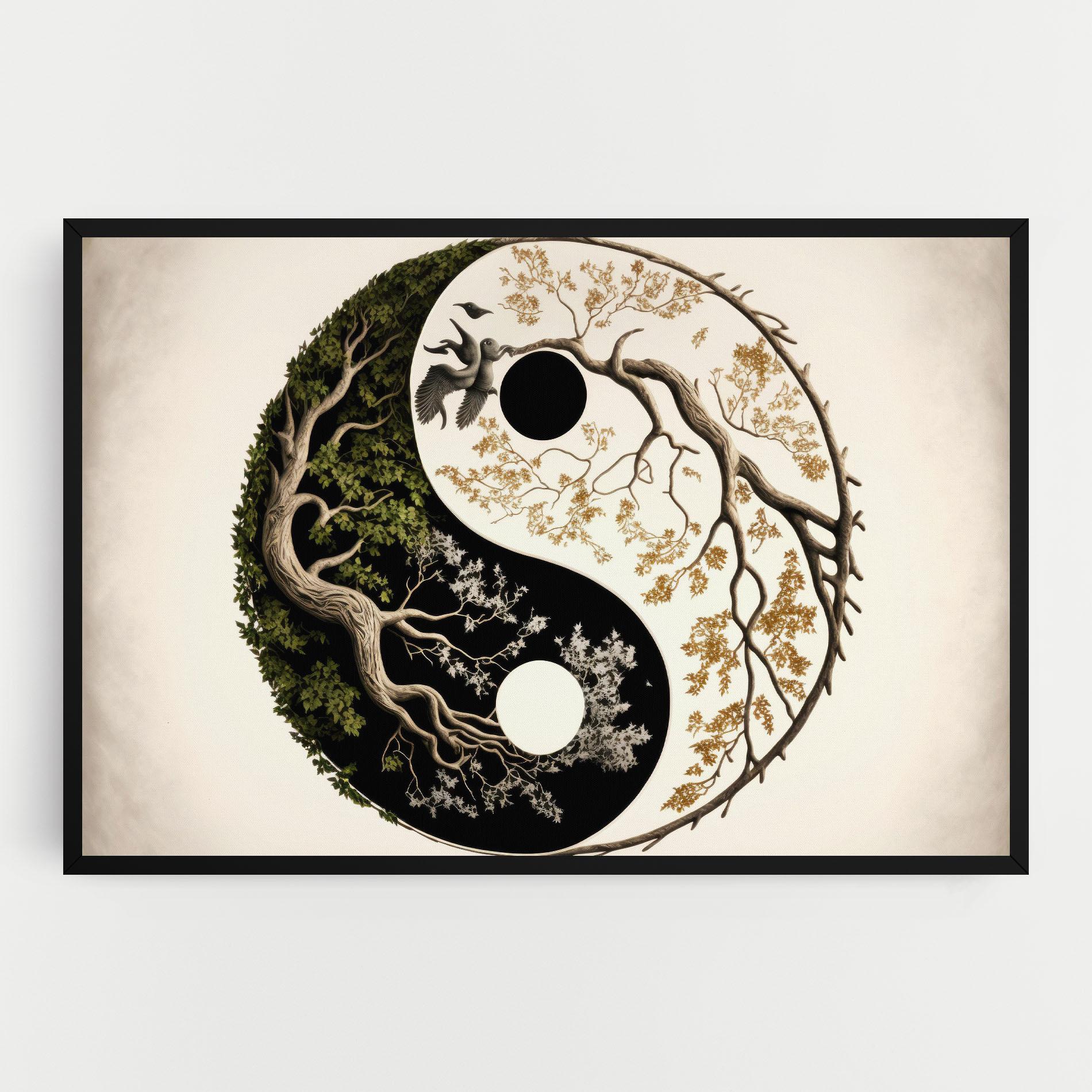 Tablou Canvas Tree Yinyang mockup 0