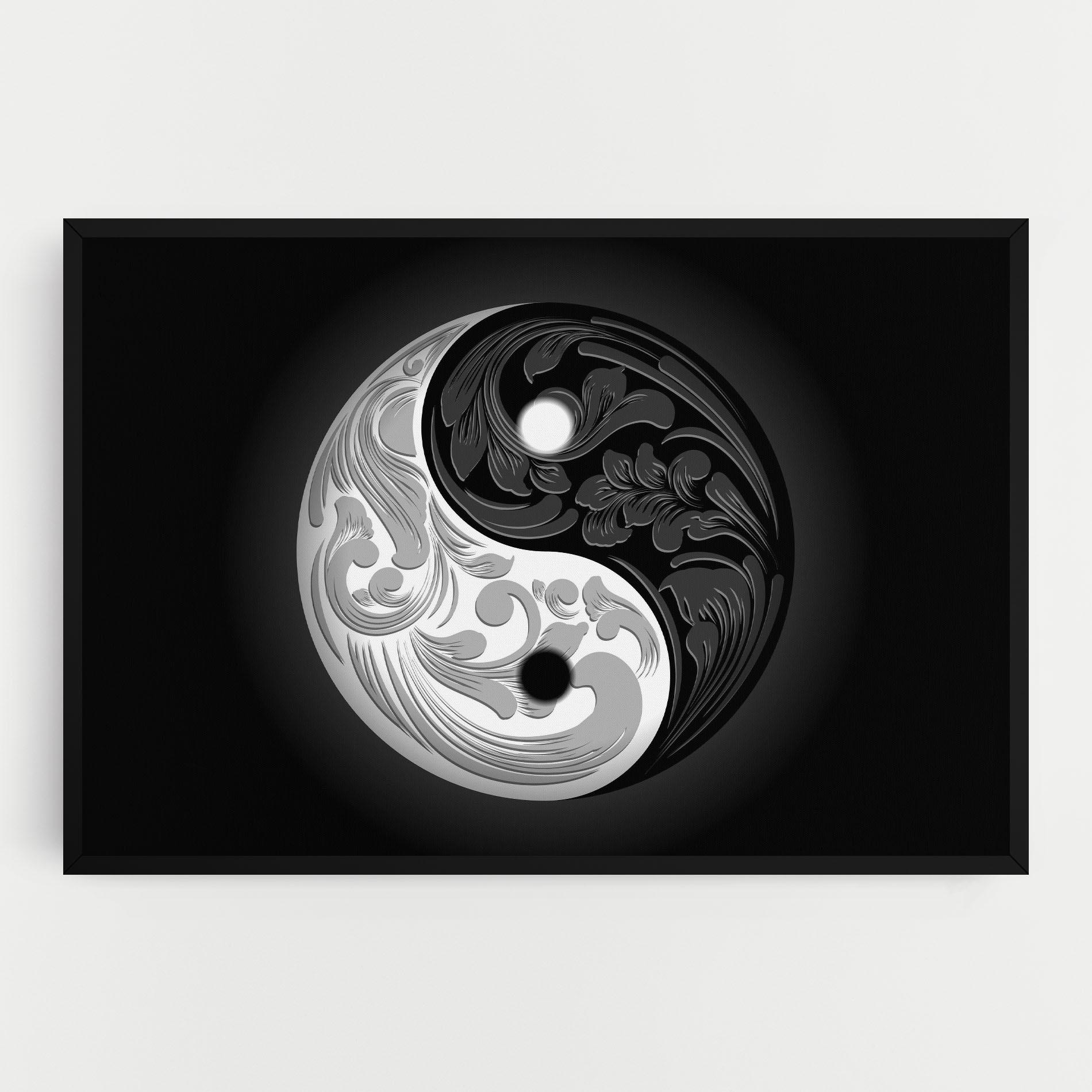 Tablou Canvas Yinyang Grey mockup 0