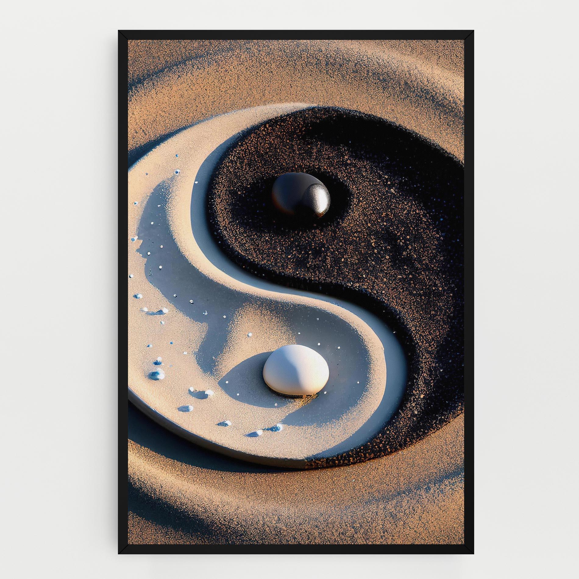Tablou Canvas Pretty Sand Yinyang mockup 0
