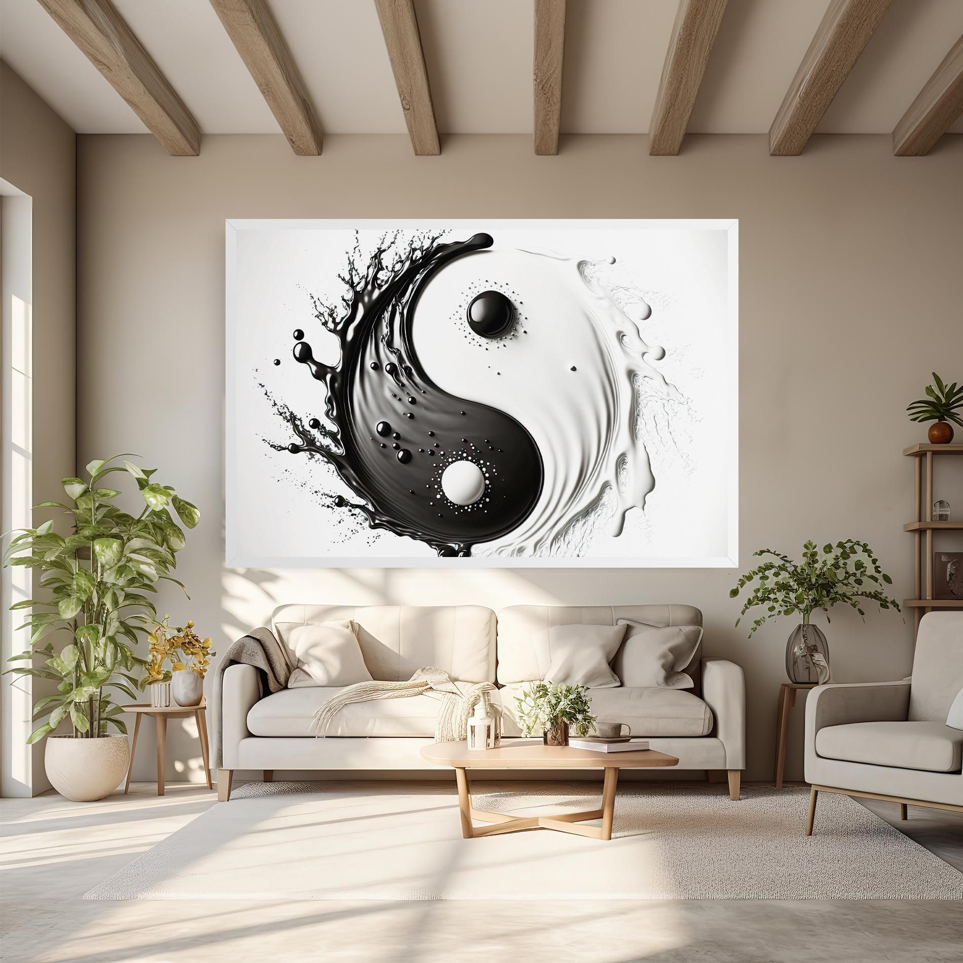 Black Liquid Yinyang mockup 6