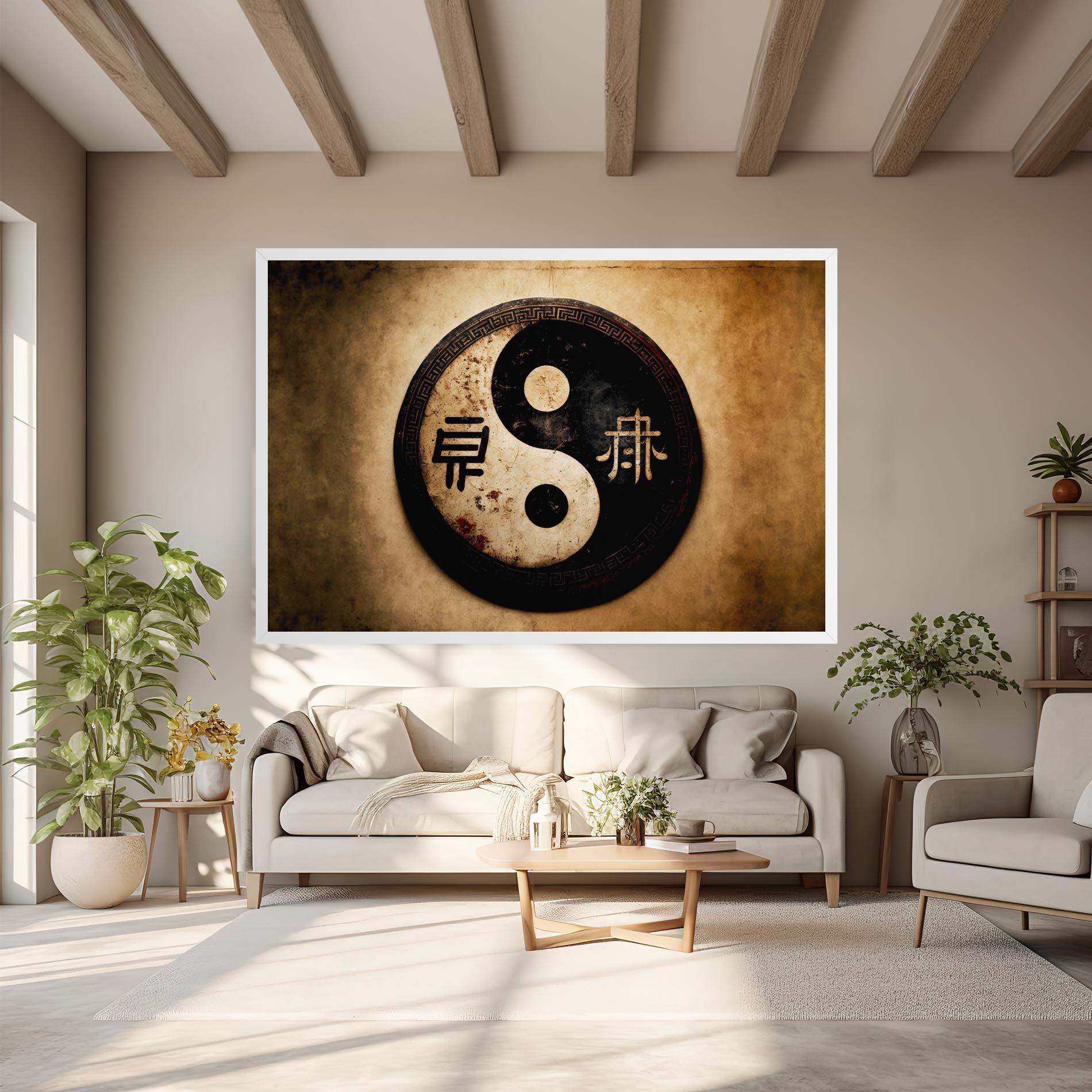 Tablou Canvas Chinese Yinyang mockup 6