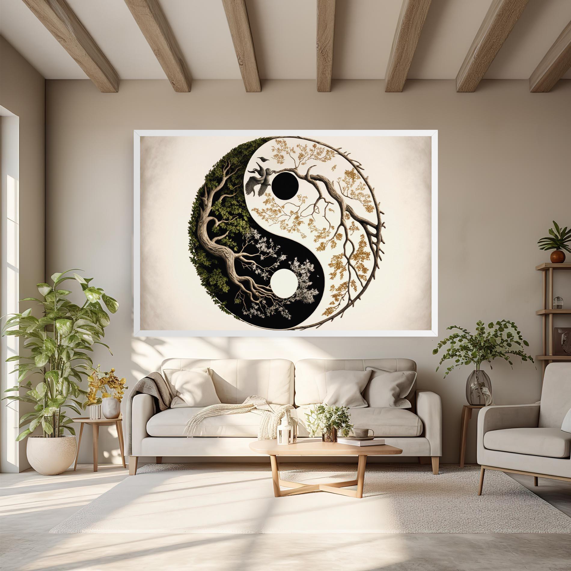 Tablou Canvas Tree Yinyang mockup 6