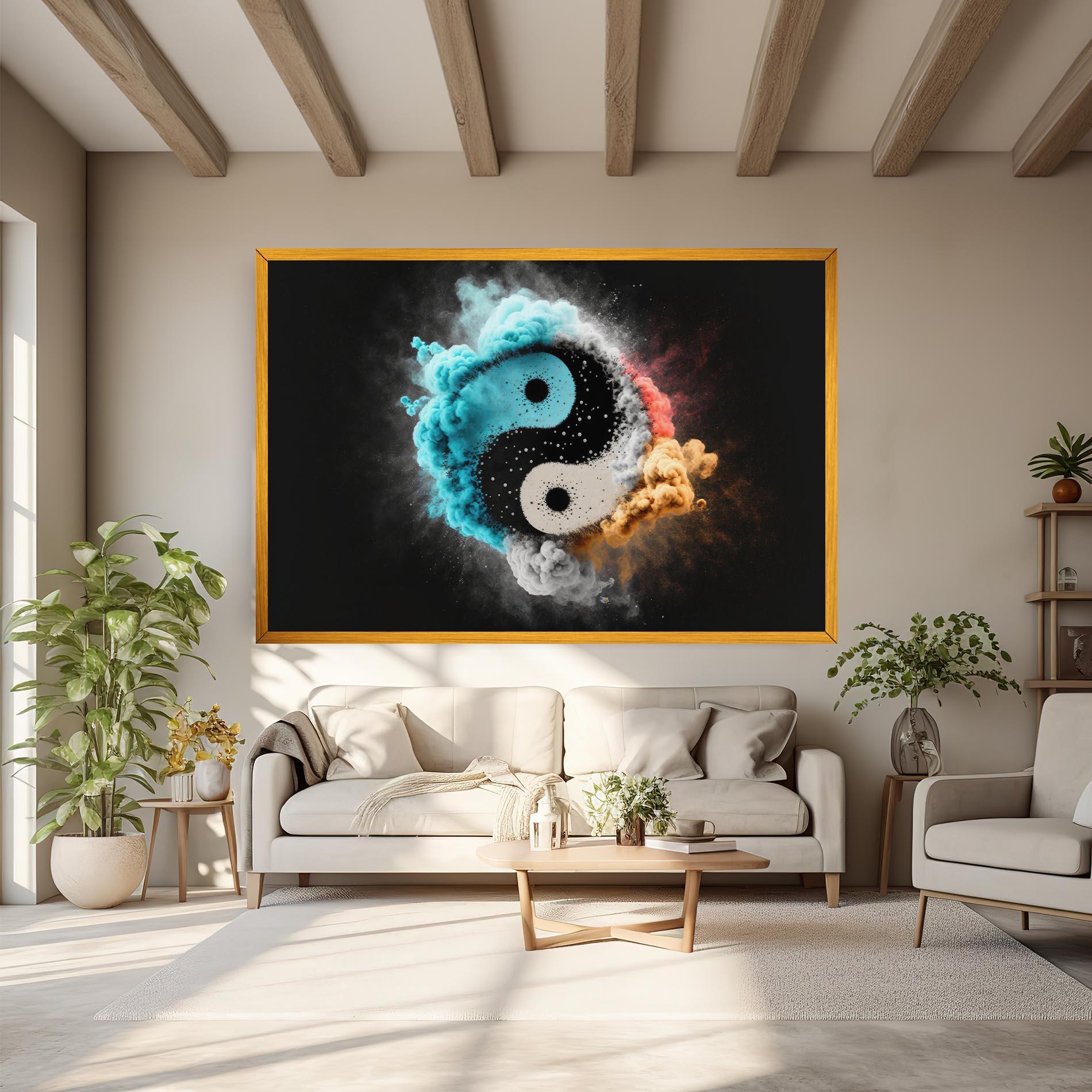 Tablou Canvas Blue Smoke Yinuang mockup 6