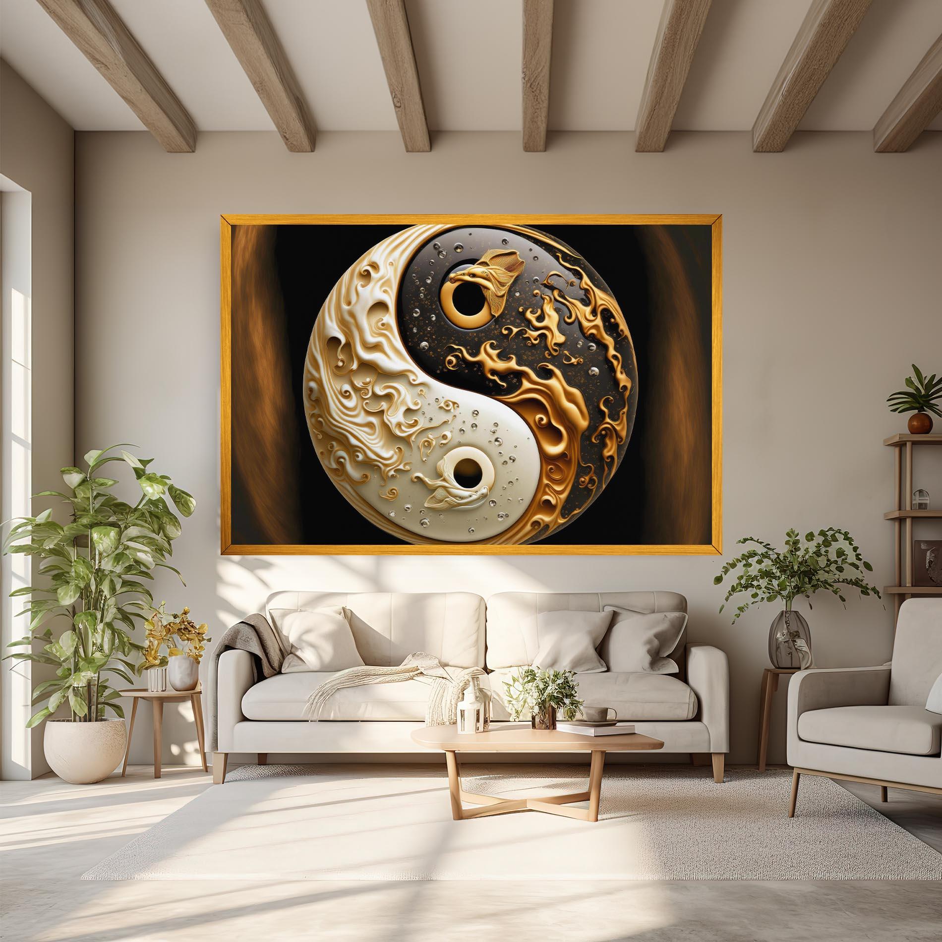 Tablou Canvas Caramel Yinyang mockup 6